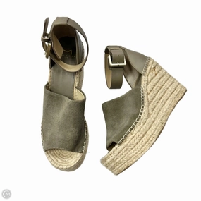 Sandals Heels Wedge By Marc Fisher In Taupe, Size: 8.5