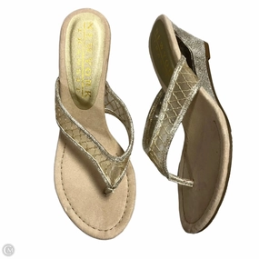 Sandals Heels Wedge By New York Transit In Silver, Size: 8.5