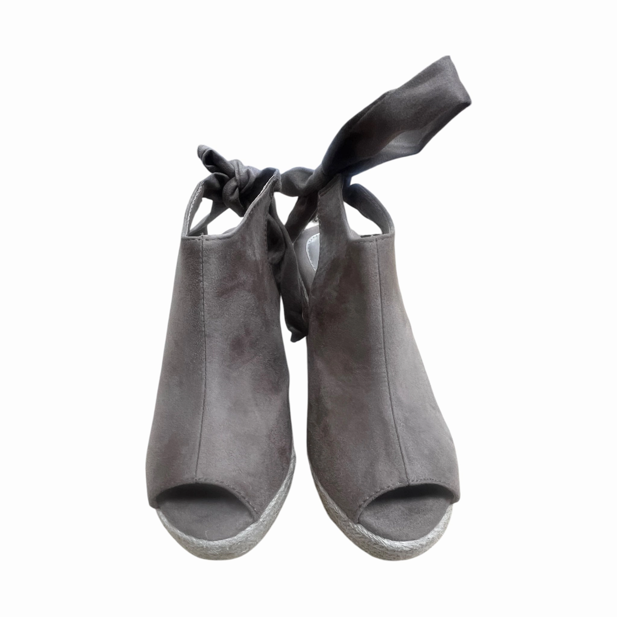 Sandals Heels Wedge By Refresh In Taupe, Size:7