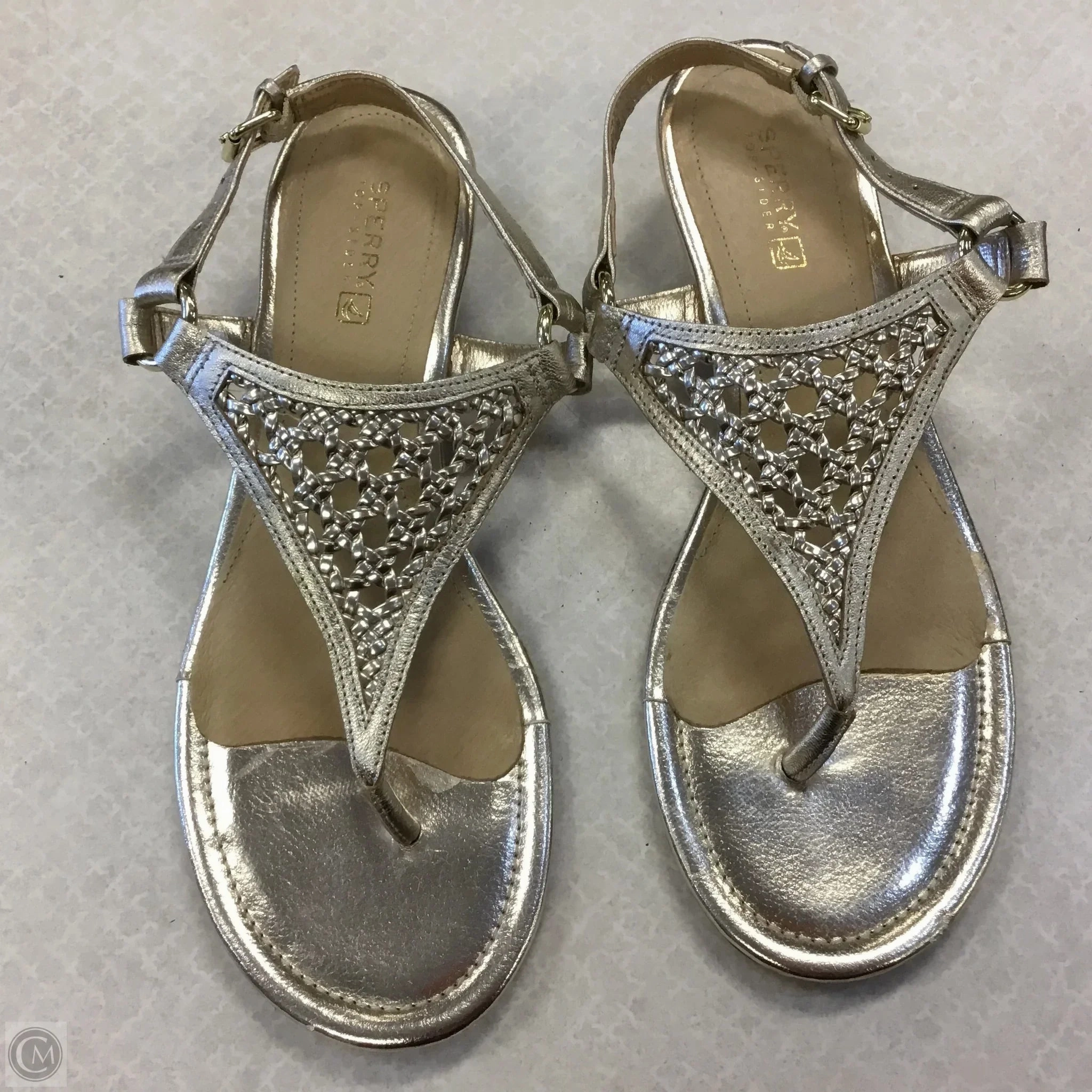 Sandals Heels Wedge By Sperry In Gold, Size: 7.5