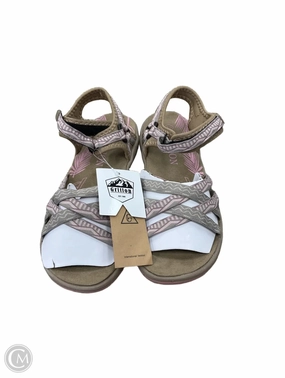 Sandals Sport By Clothes Mentor In Brown & Pink, Size: 8.5