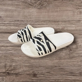 Sandals Sport By Crocs In Black & White, Size: 9