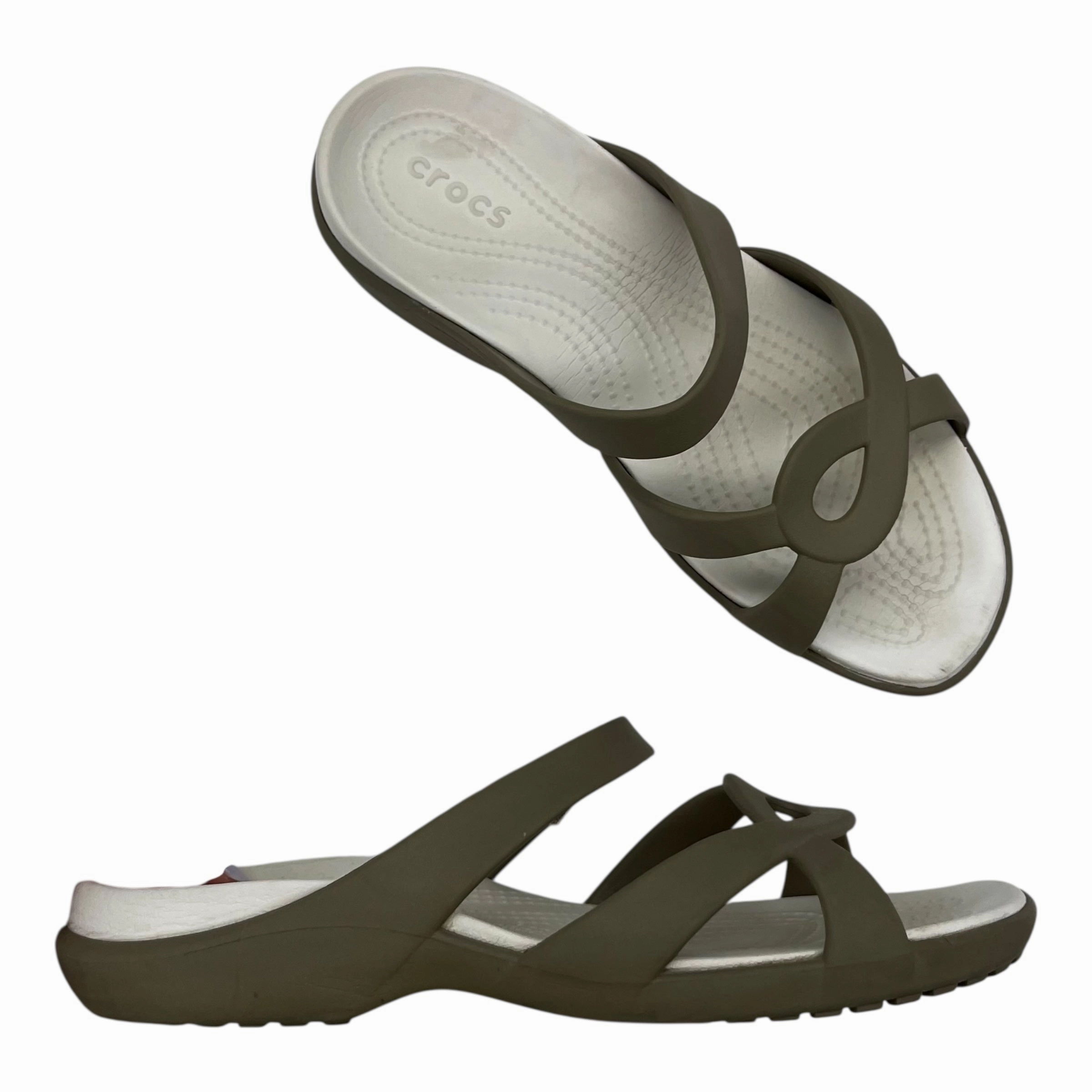 Sandals Sport By Crocs In Tan, Size:10