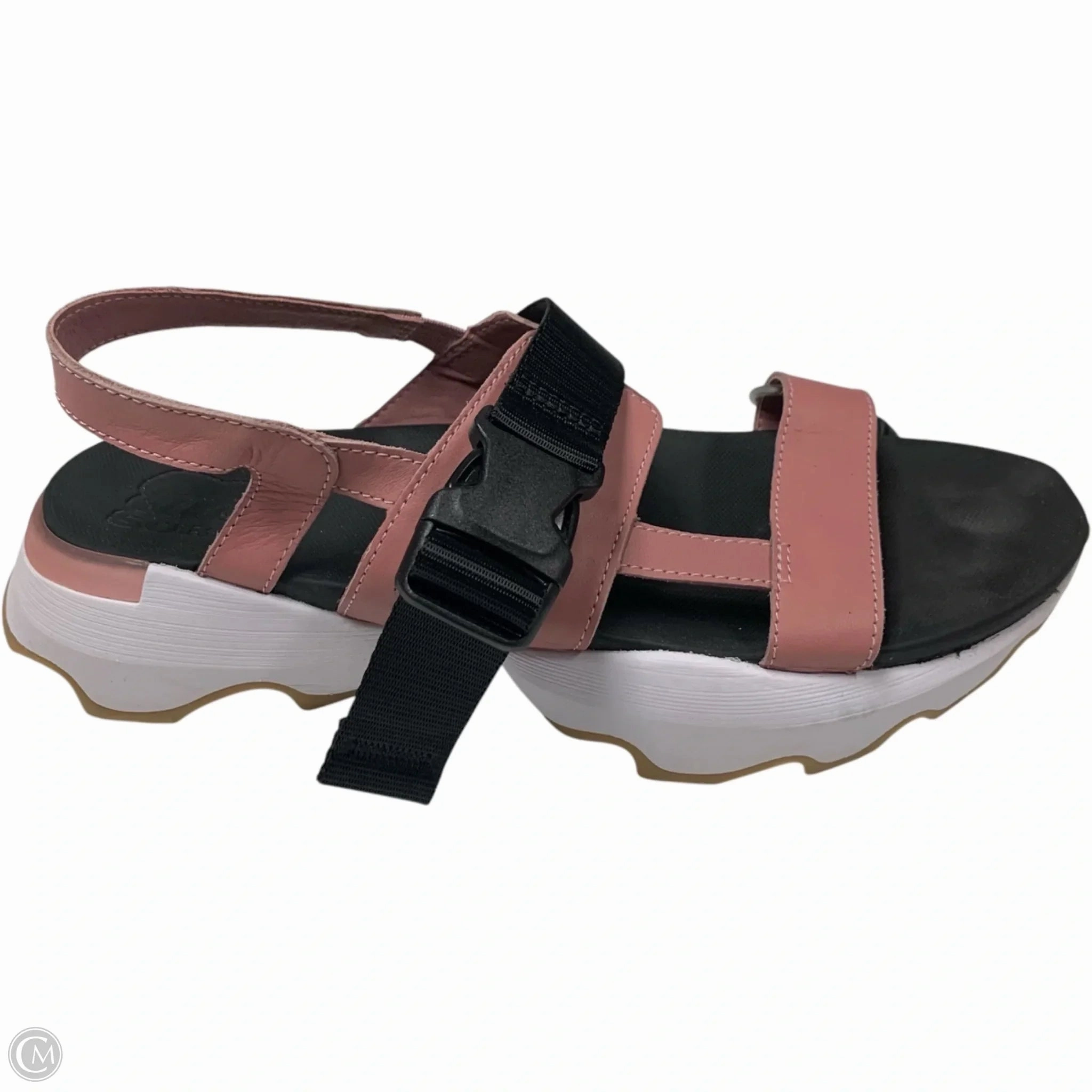 Sandals Sport By Sorel In Black & Pink, Size: 9