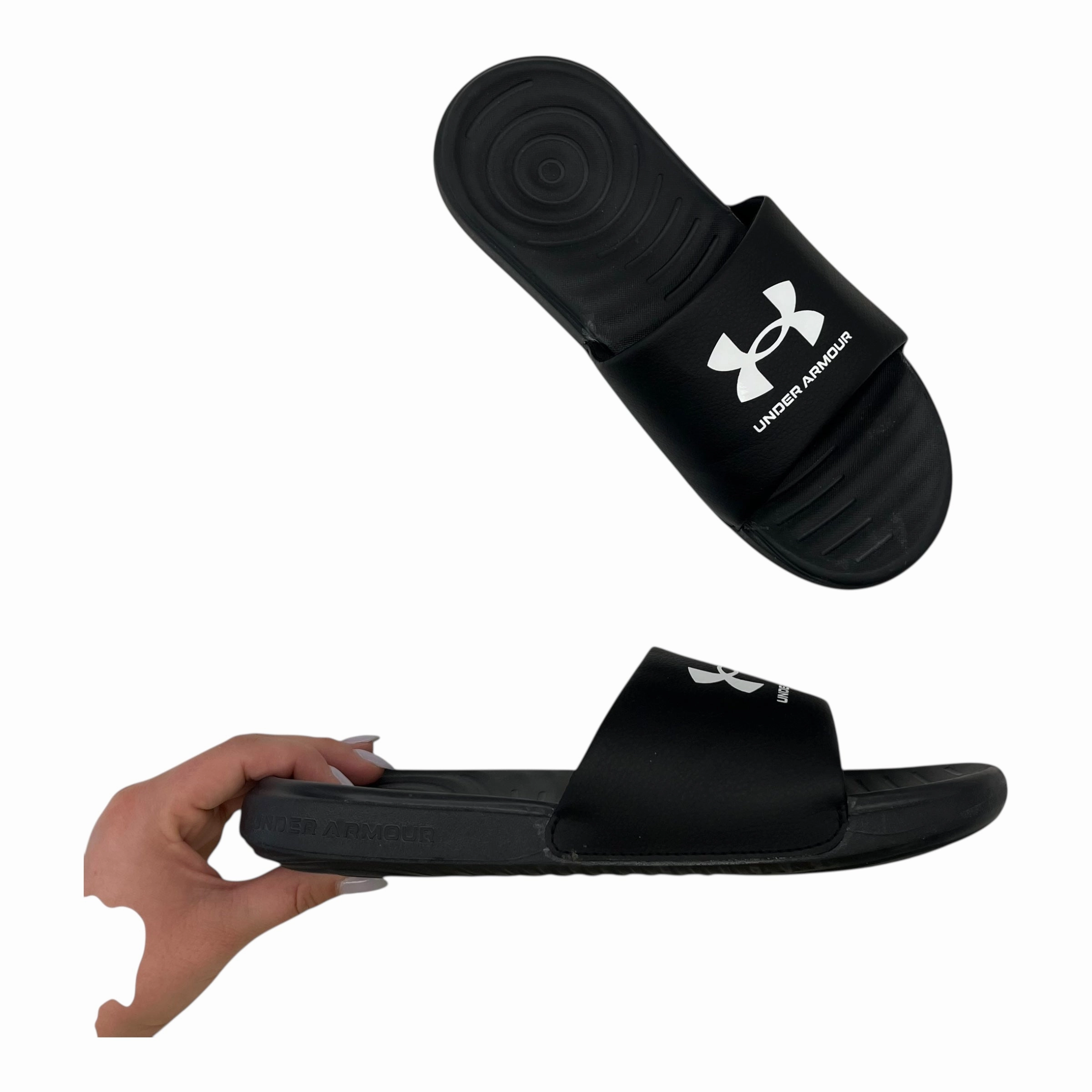 Sandals Sport By Under Armour In Black, Size:8