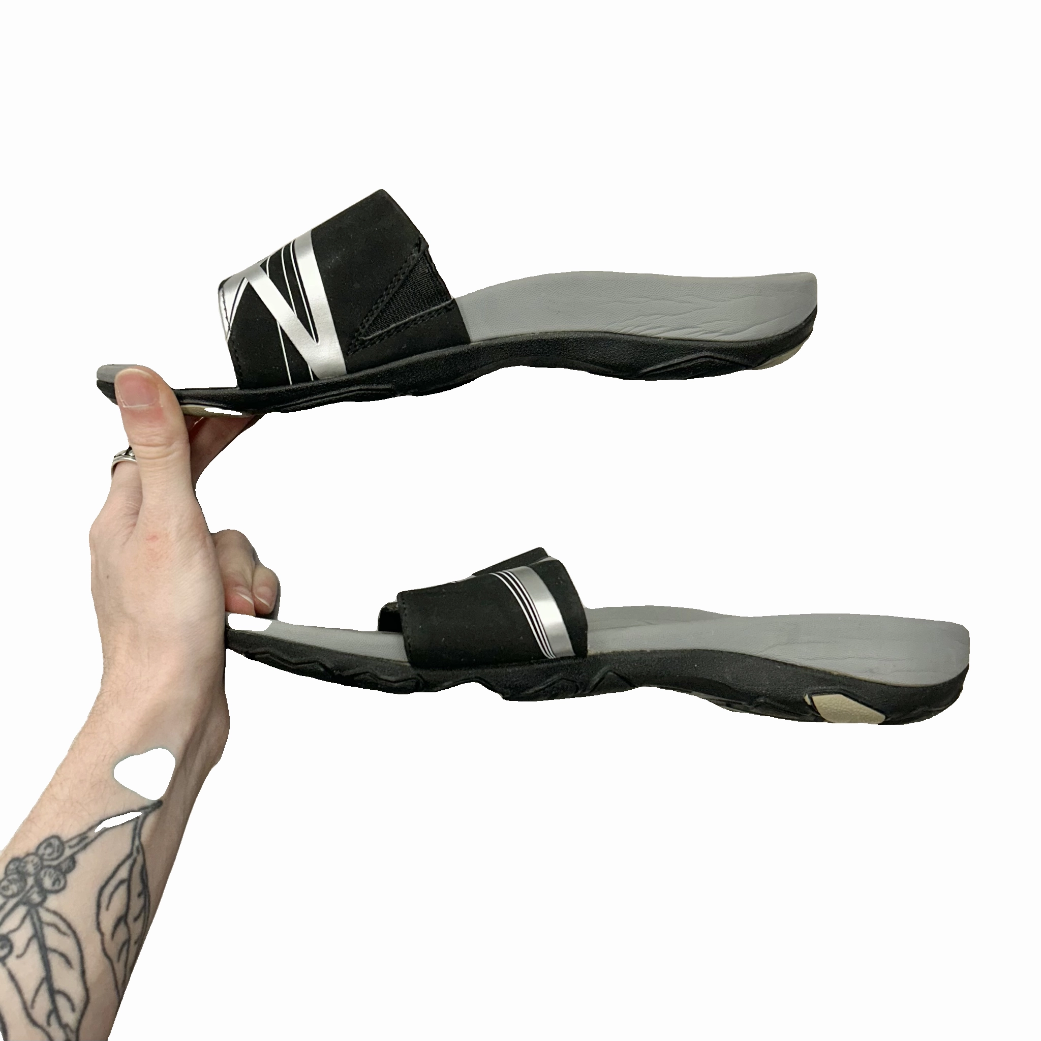 Sandals Sport By Vionic In Black & Silver, Size: 8