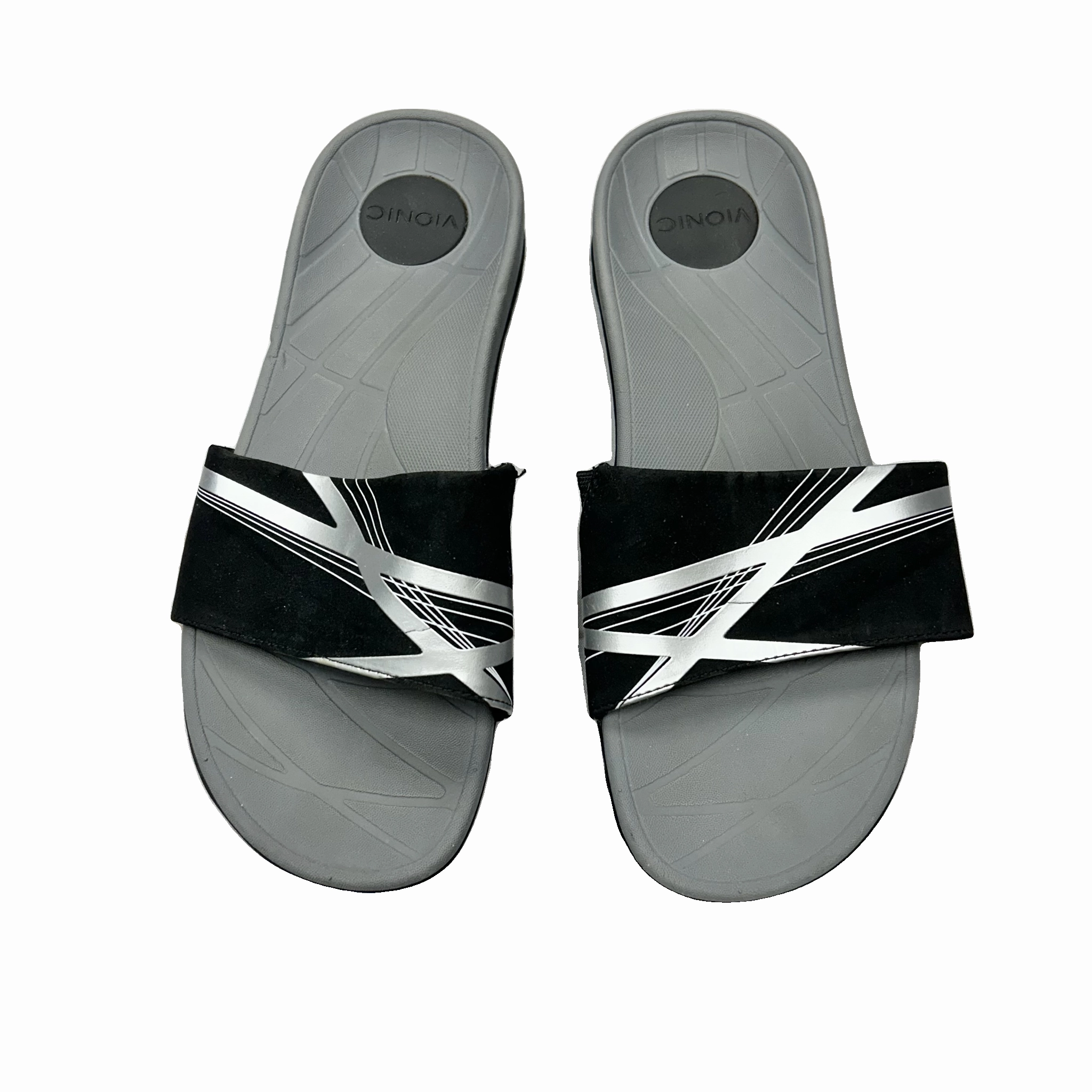 Sandals Sport By Vionic In Black & Silver, Size: 8