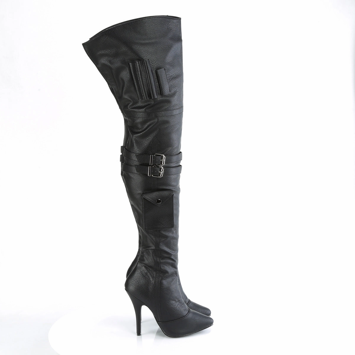 SEDUCE-3019  Black Faux Leather