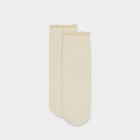 SHEER RUFFLE SOCKS IVORY