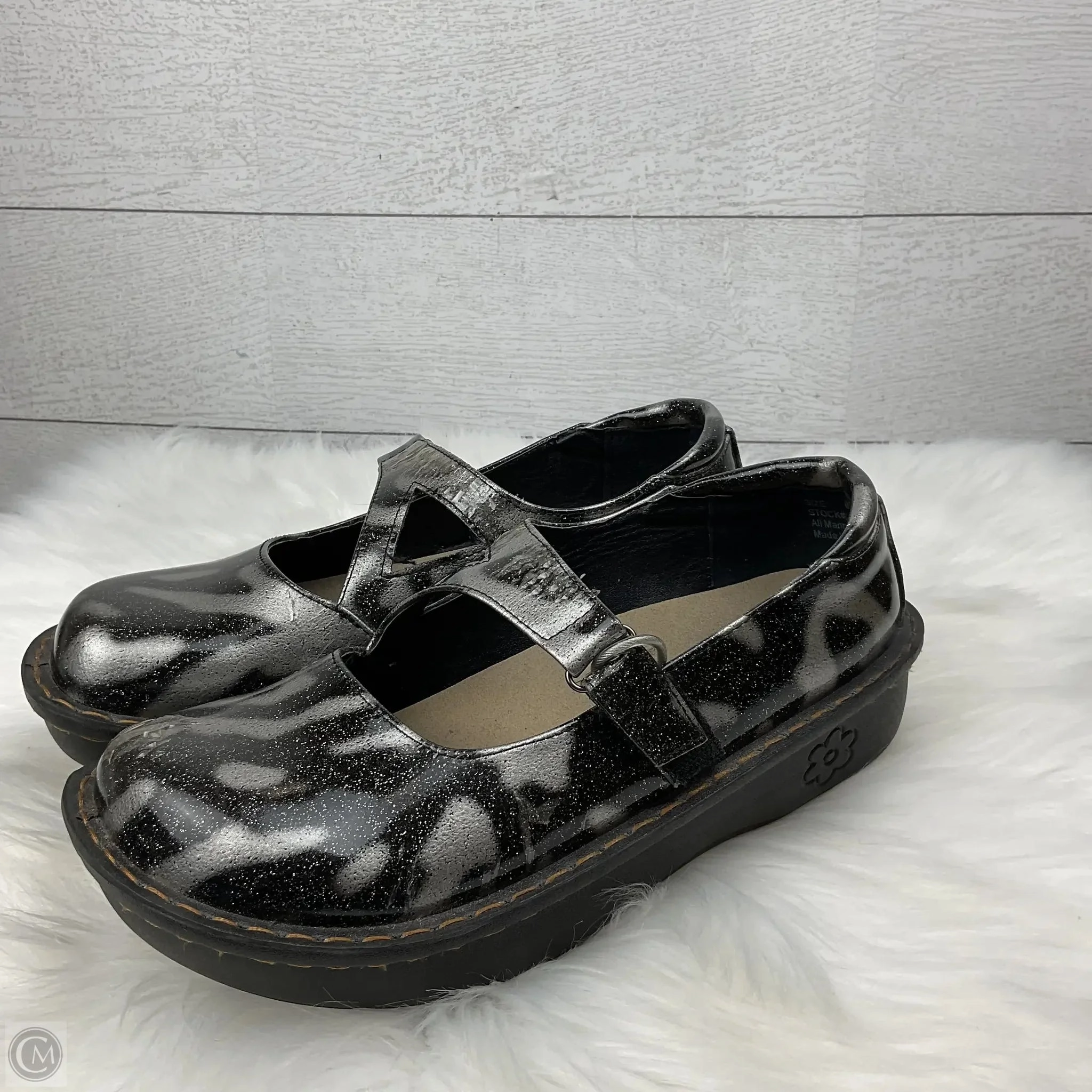 Shoes Flats By Clothes Mentor In Silver, Size: 8.5