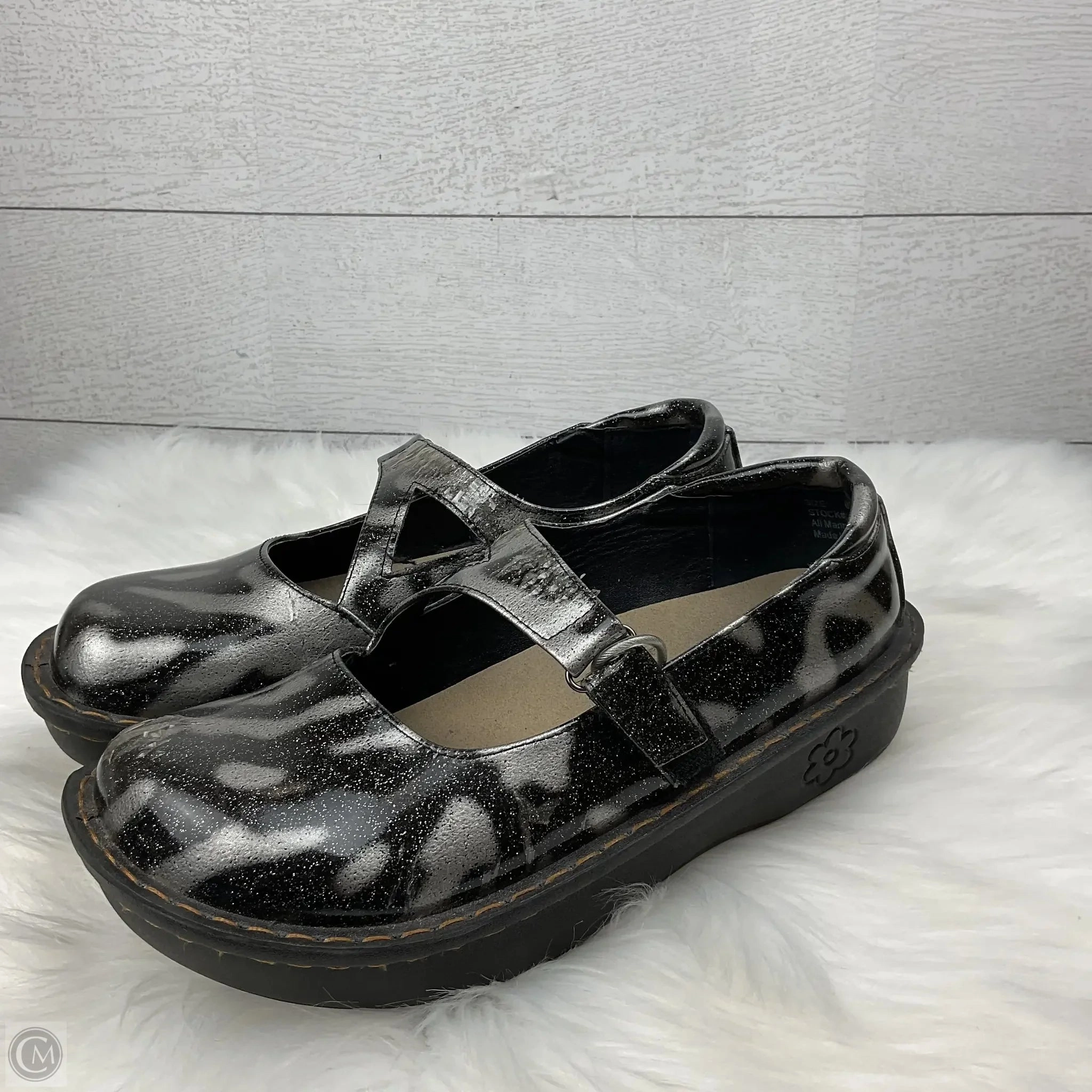 Shoes Flats By Clothes Mentor In Silver, Size: 8.5