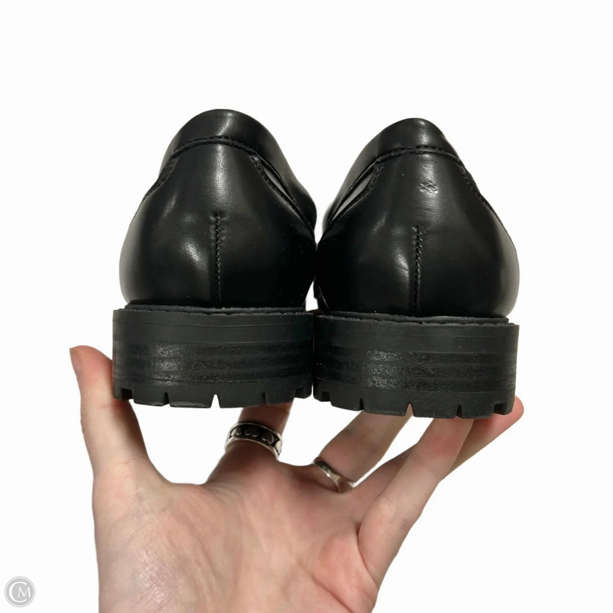 Shoes Flats By Nine West In Black & Silver, Size: 5.5