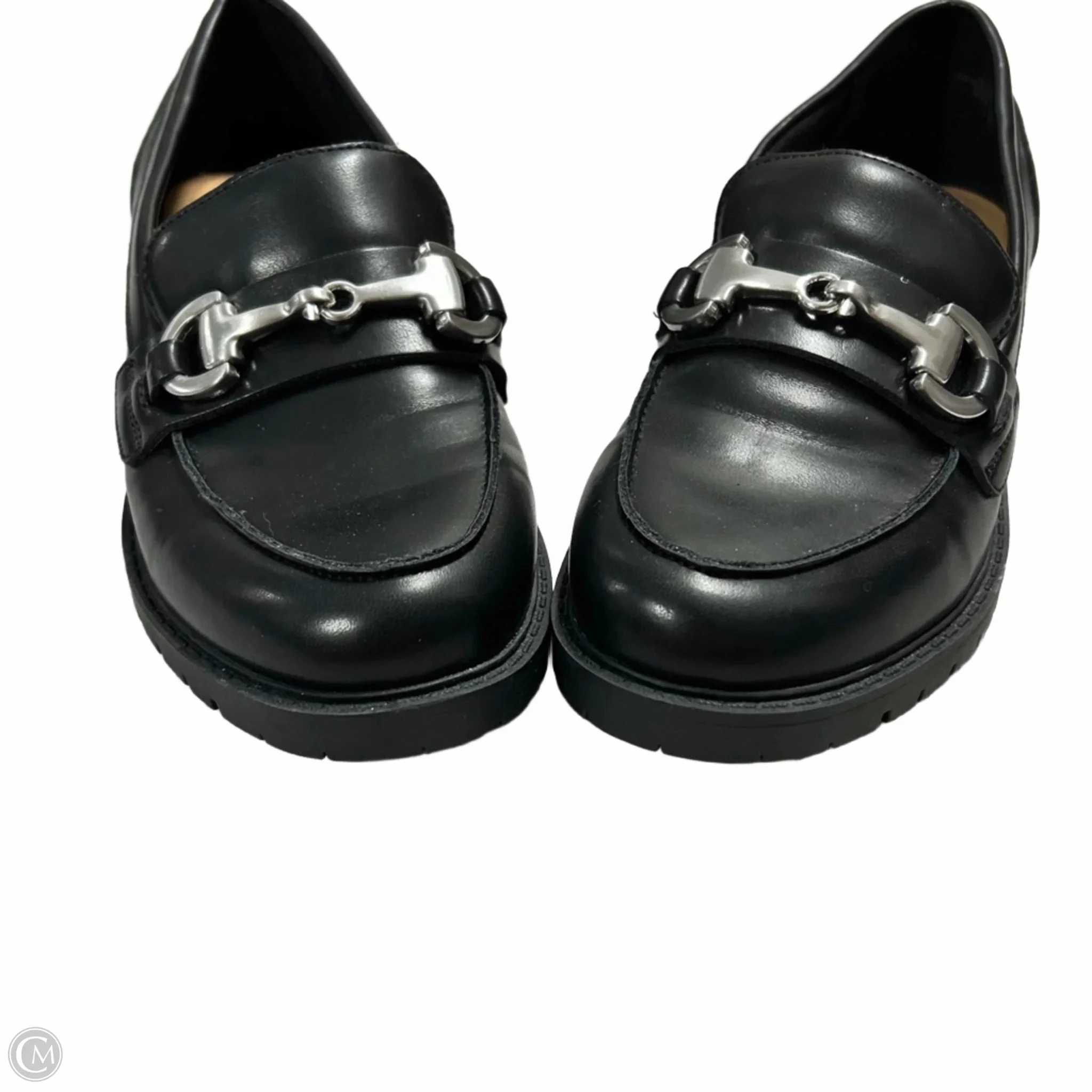 Shoes Flats By Nine West In Black & Silver, Size: 5.5