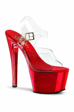 SKY-308 Platform Sandal  | Clear Vinyl