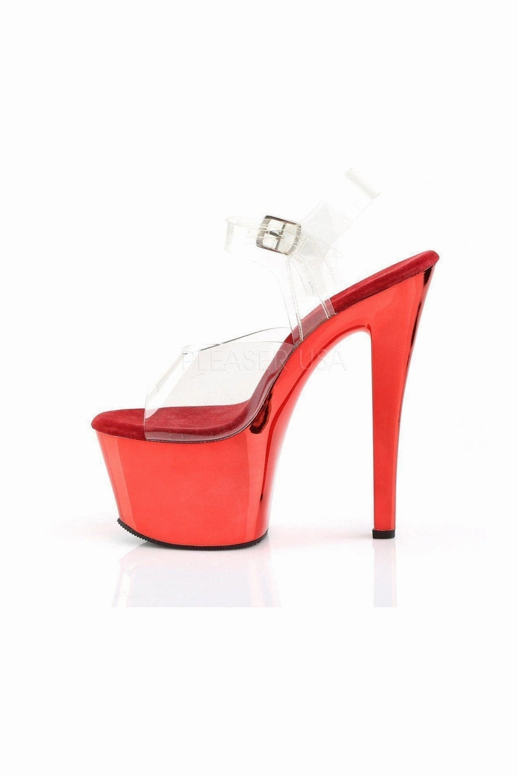 SKY-308 Platform Sandal  | Clear Vinyl