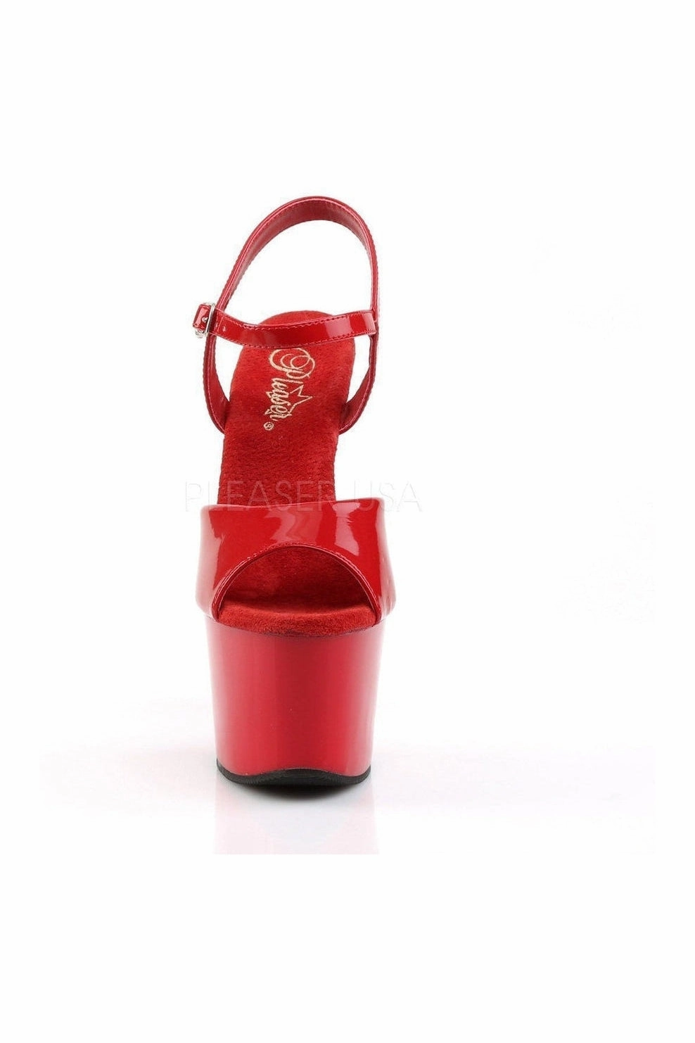 SKY-309 Platform Sandal  | Red Patent