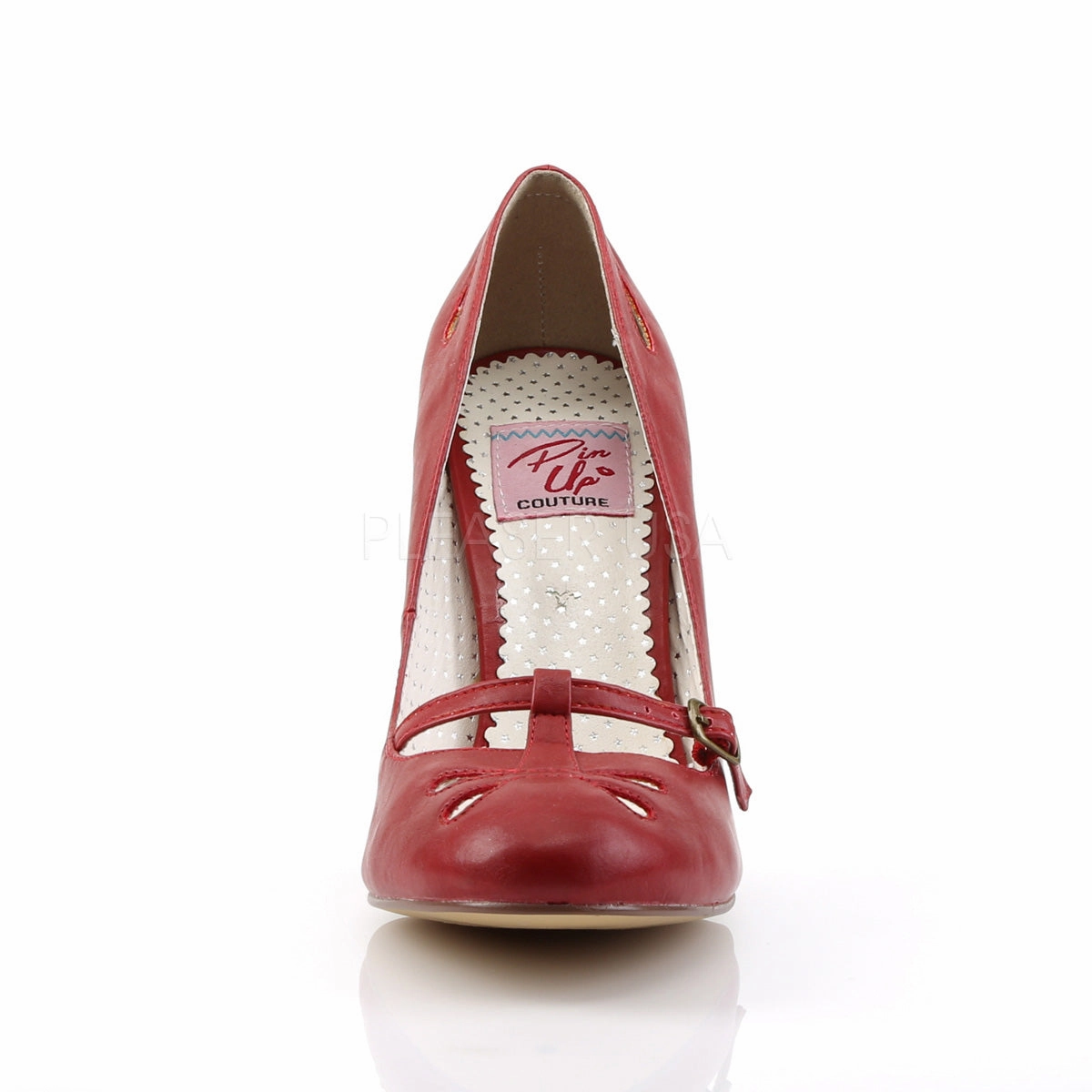 SMITTEN-20  Red Faux Leather