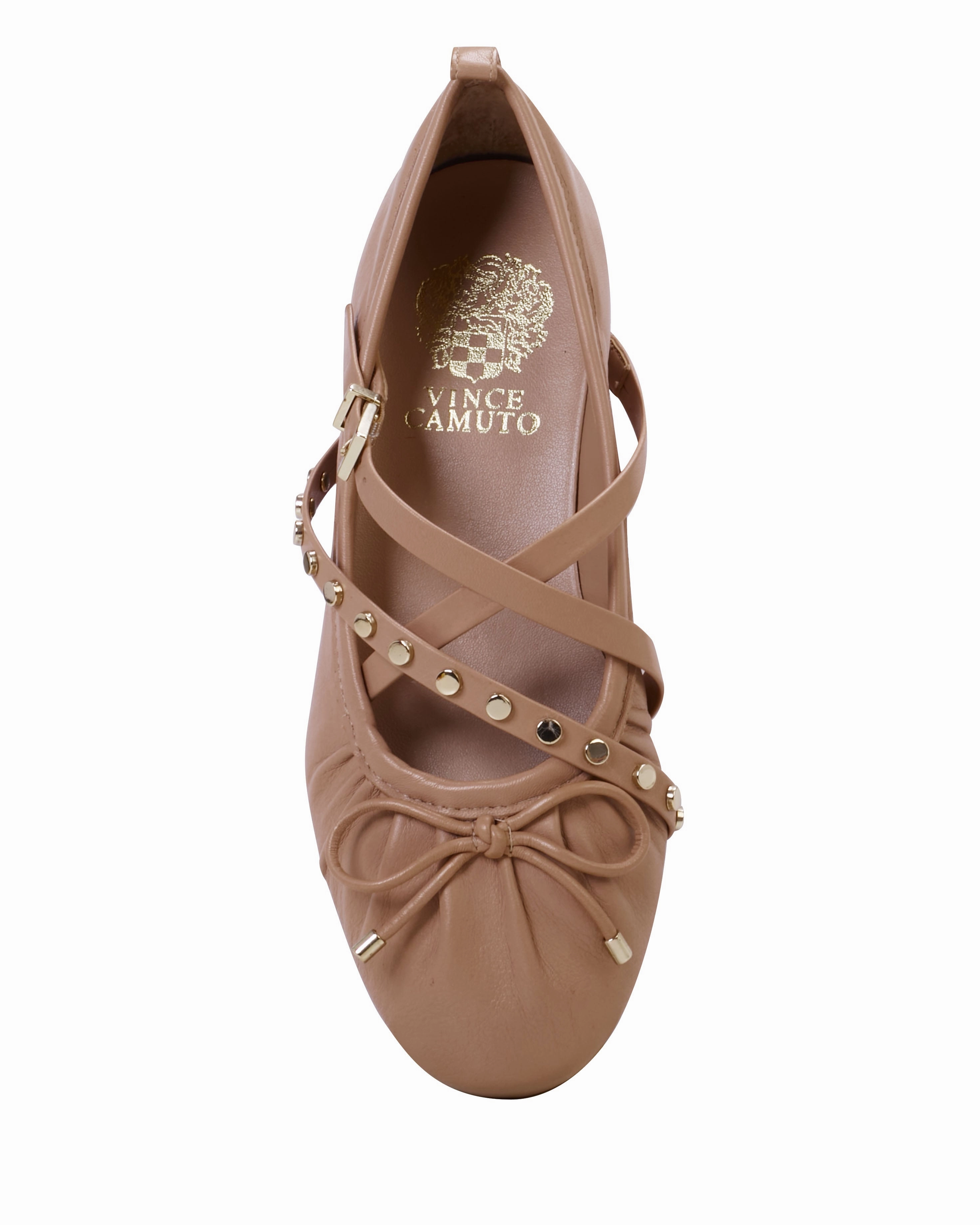Solah Studded Strap Ballet Flat