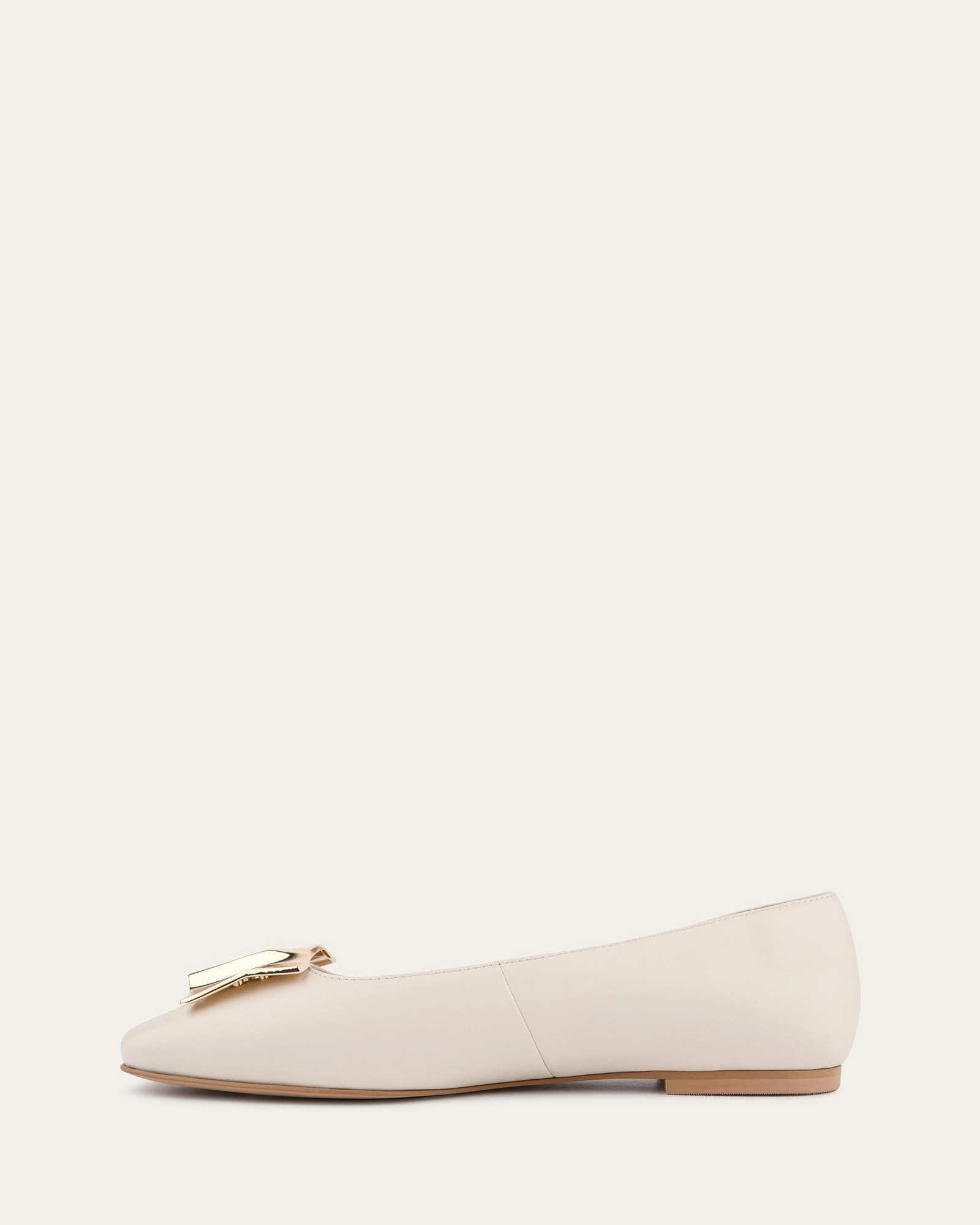 SONNY DRESS FLATS OFF WHITE LEATHER