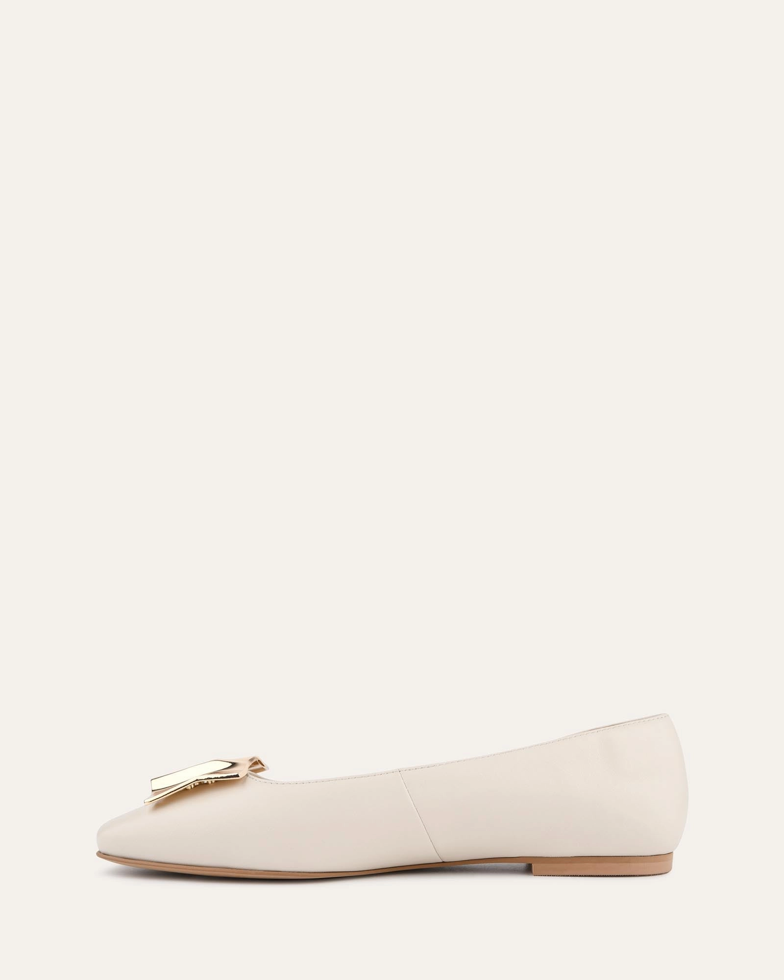 SONNY DRESS FLATS OFF WHITE LEATHER