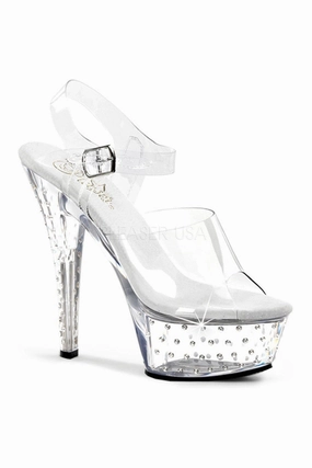 STARDUST-608 Platform Sandal  | Clear Vinyl