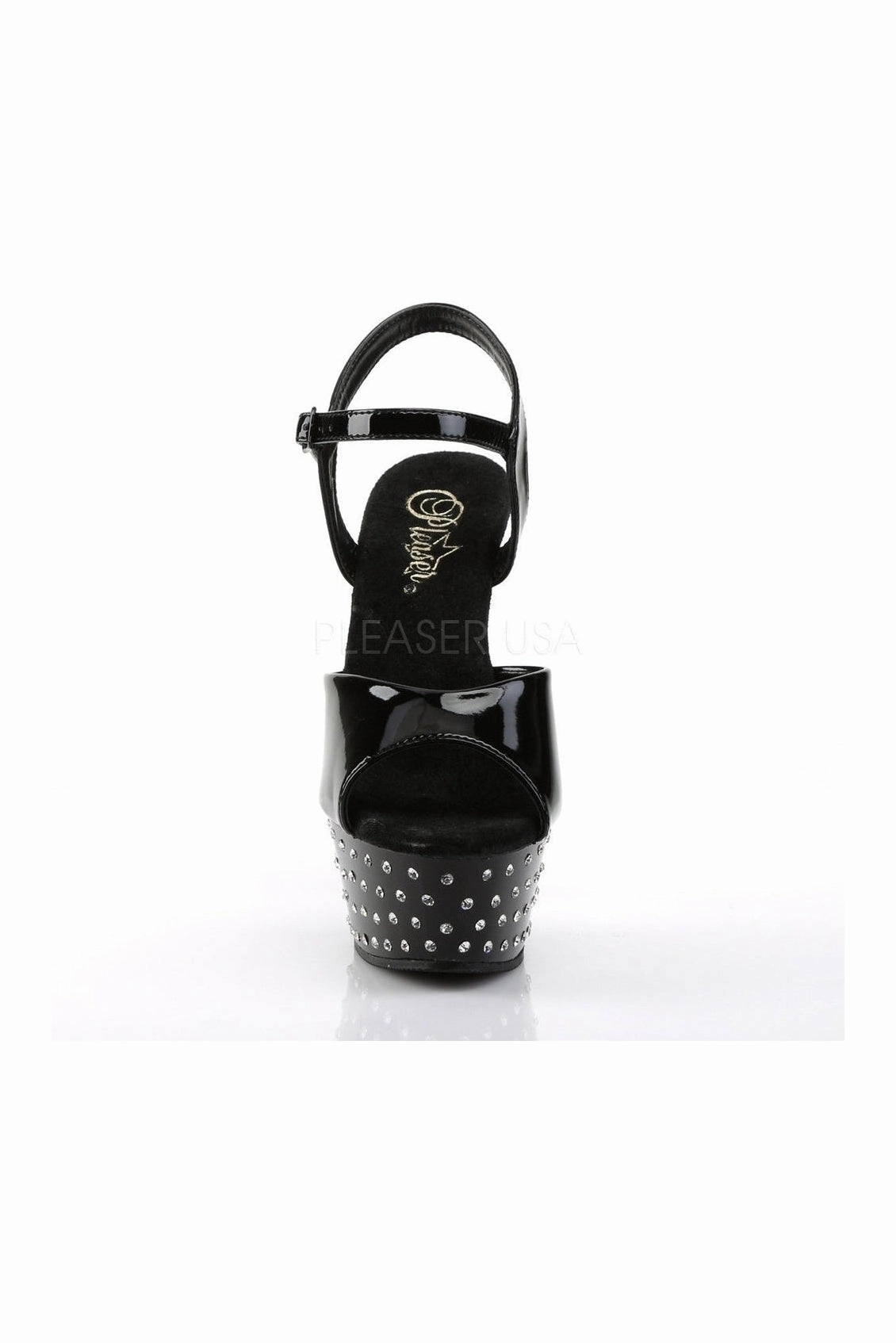 STARDUST-609 Platform Sandal  | Black Patent