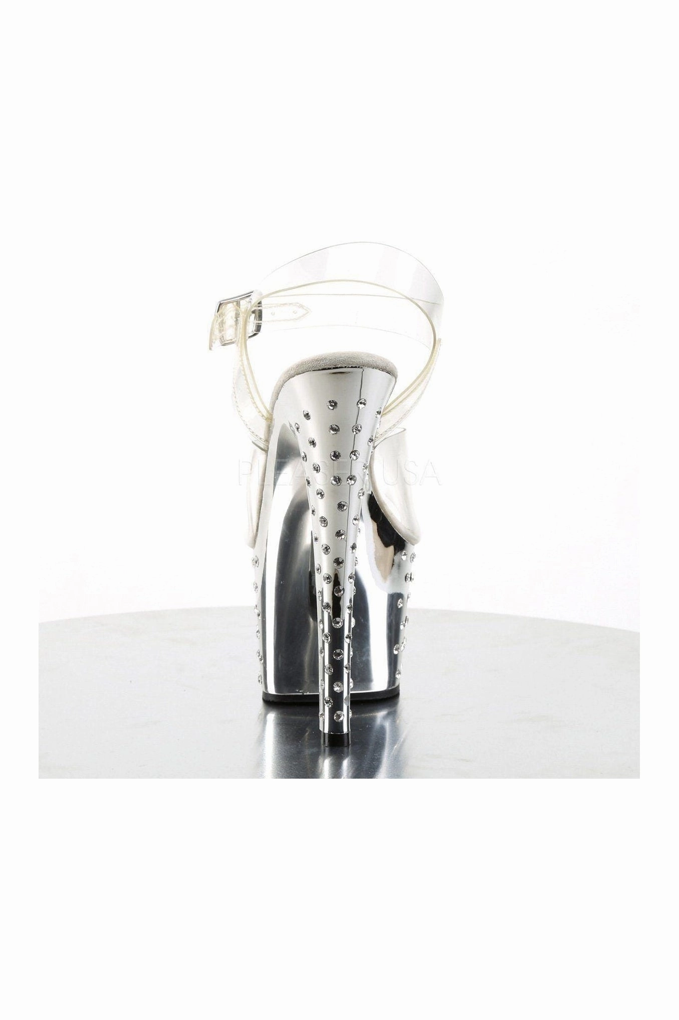 STARDUST-708 Platform Sandal  | Clear Vinyl