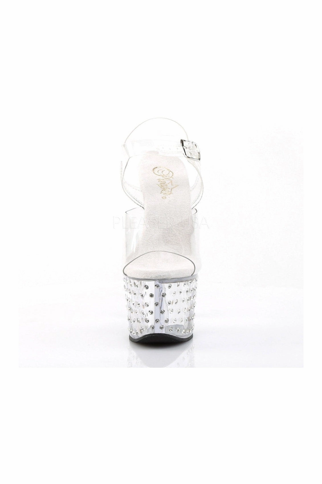 STARDUST-708 Platform Sandal  | Clear Vinyl