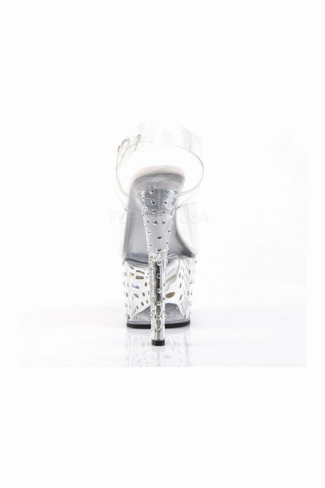 STARDUST-708 Platform Sandal  | Clear Vinyl