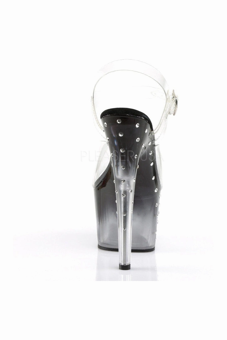 STARDUST-708T Platform Sandal  | Black Vinyl