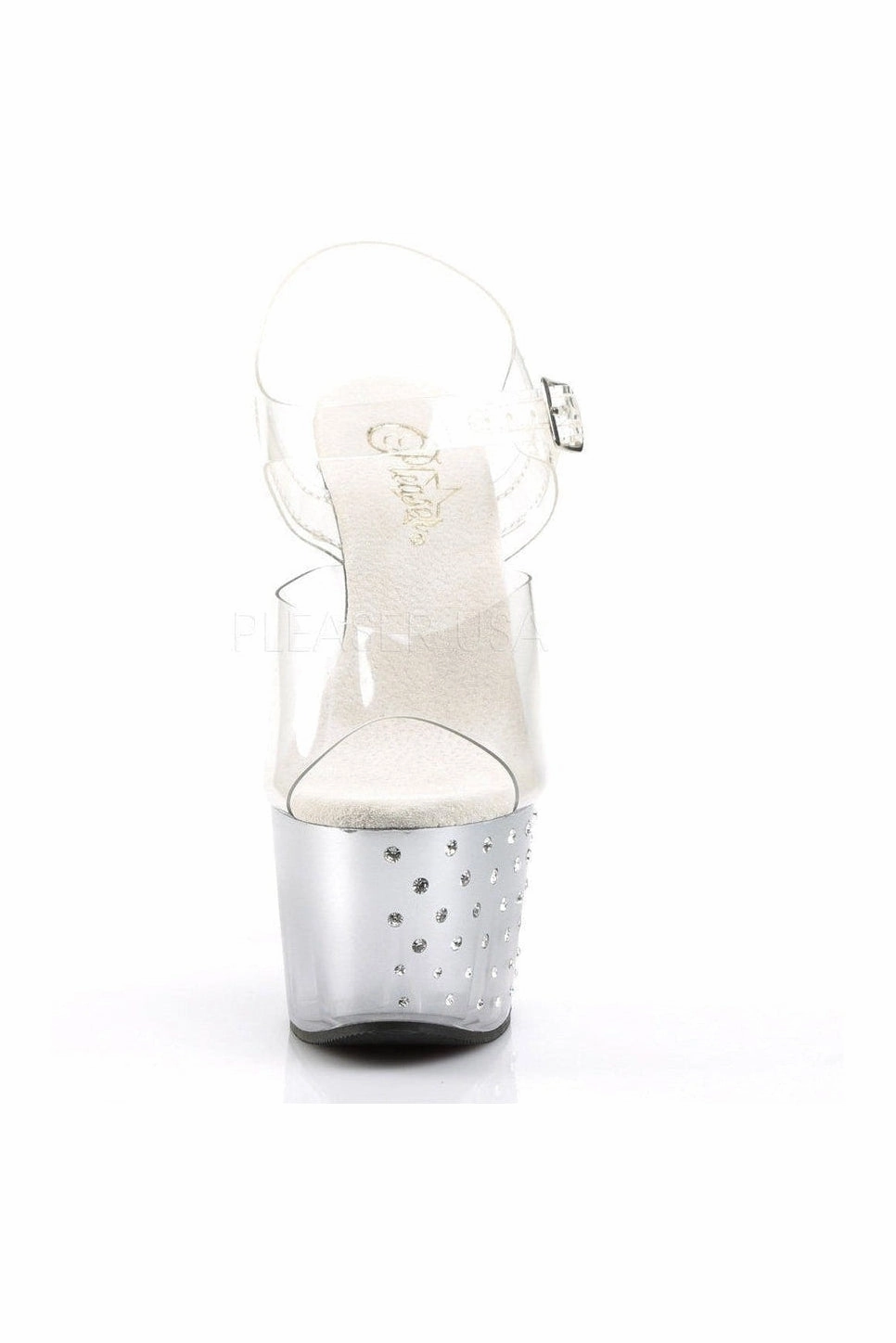 STARDUST-708T Platform Sandal  | Clear Vinyl