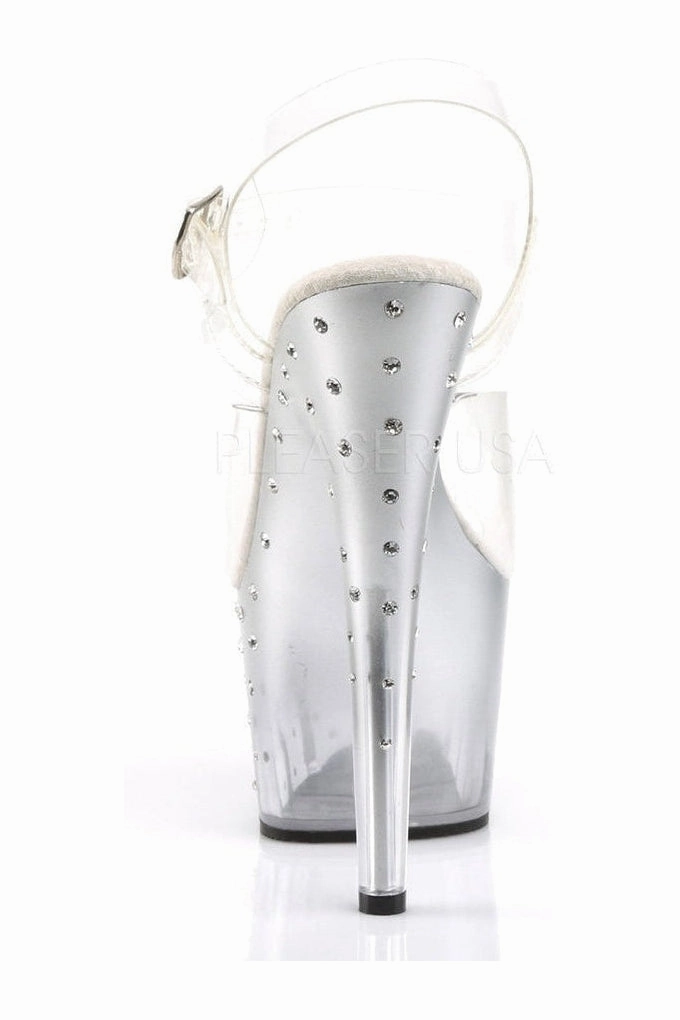 STARDUST-708T Platform Sandal  | Clear Vinyl