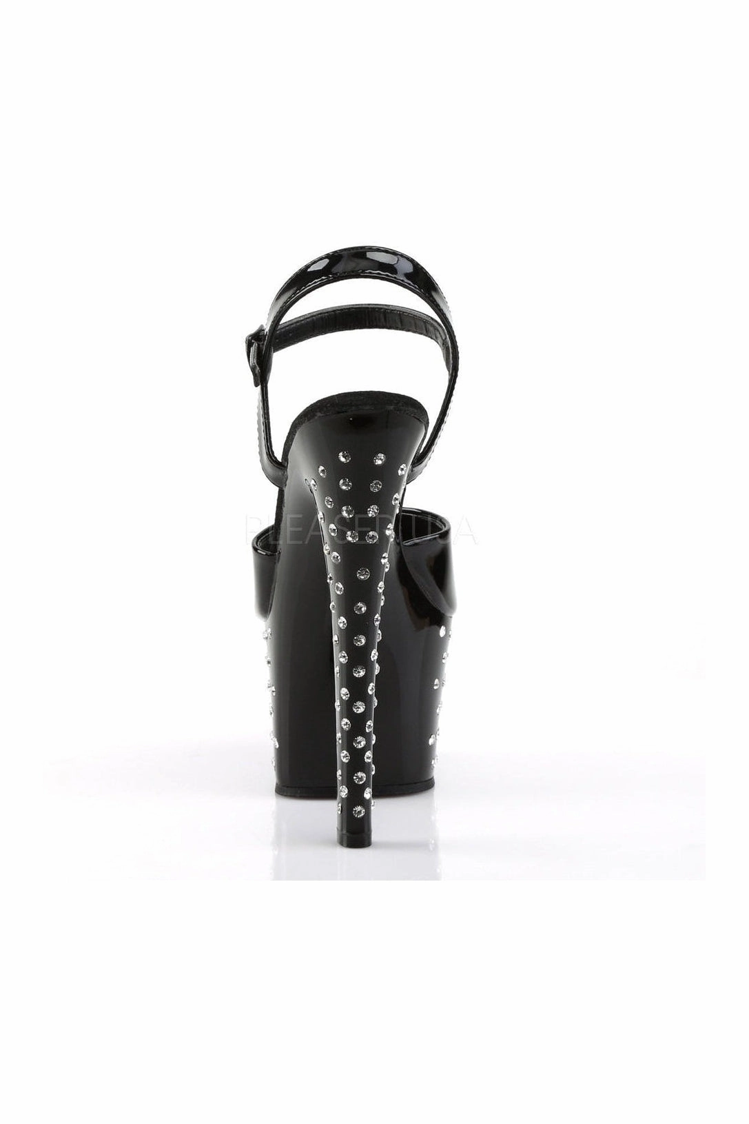 STARDUST-709 Platform Sandal  | Black Patent