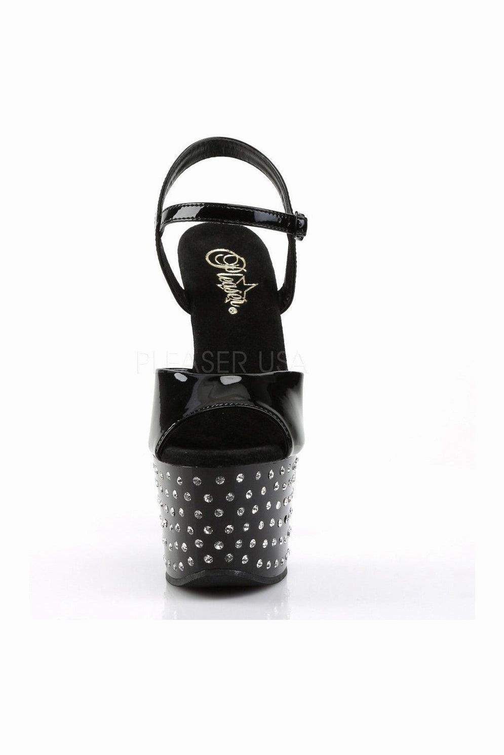 STARDUST-709 Platform Sandal  | Black Patent