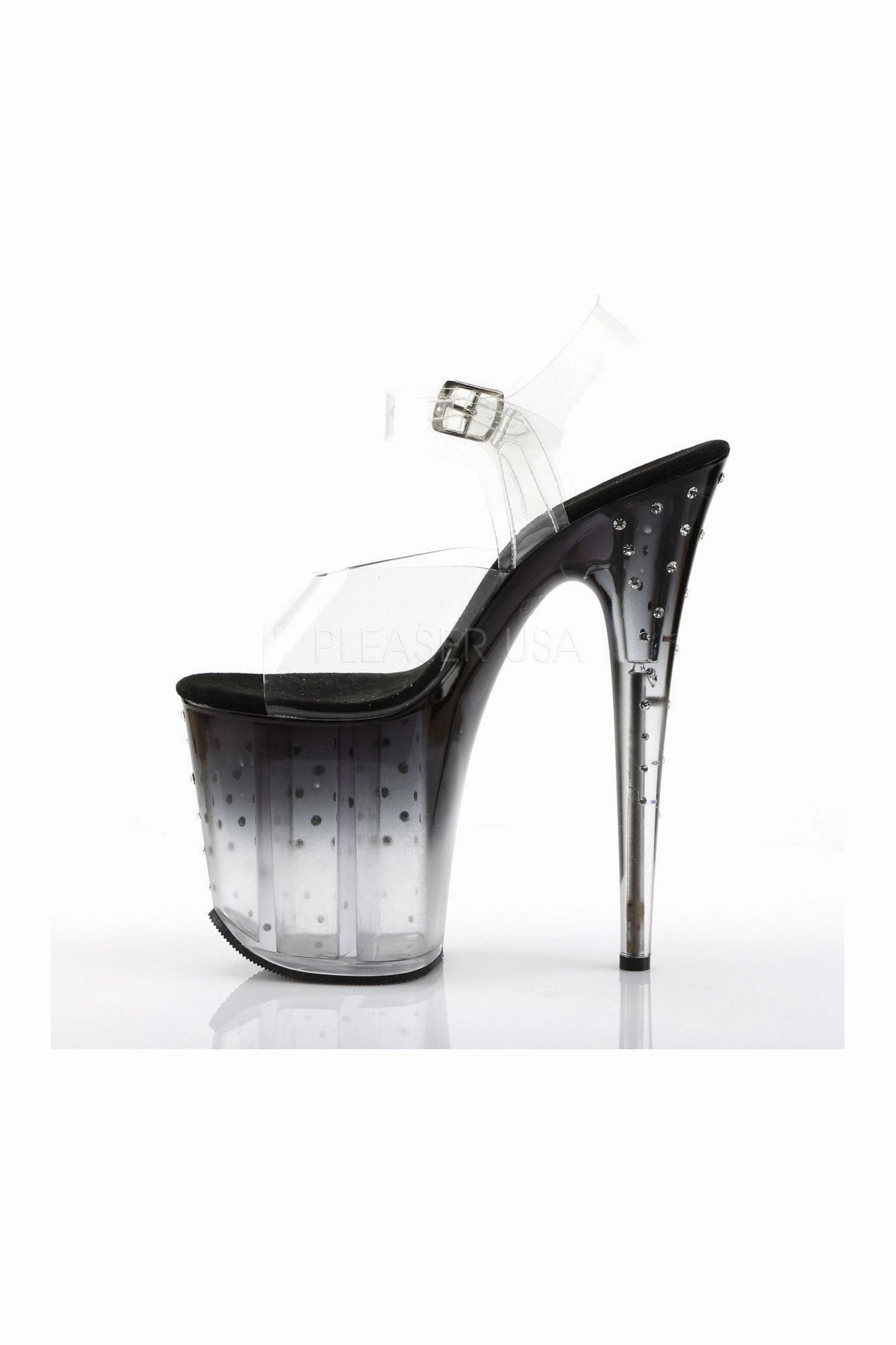 STARDUST-808T Platform Sandal  | Black Vinyl