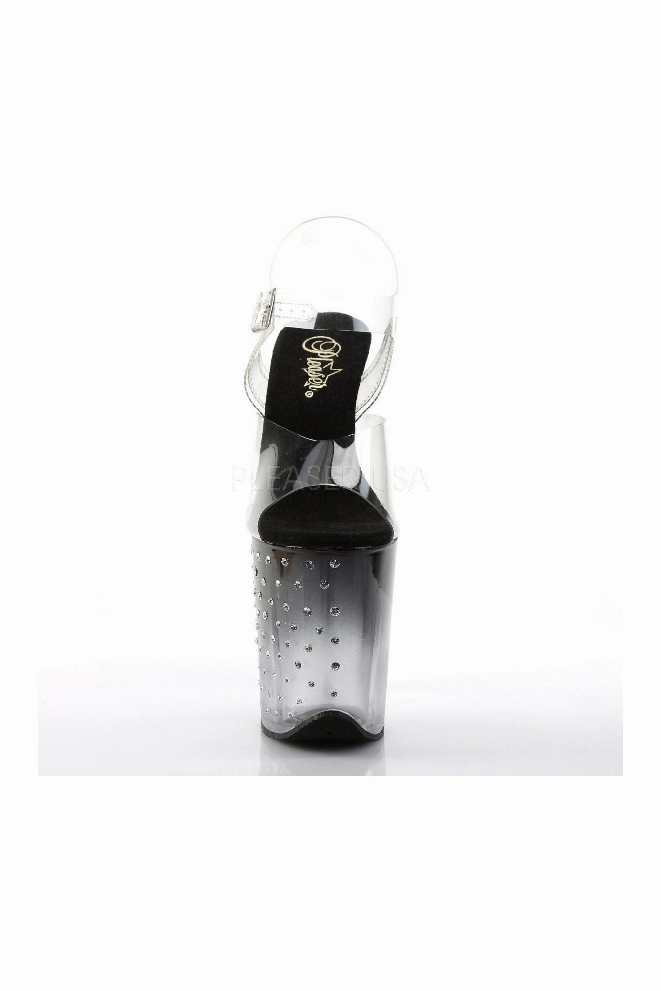 STARDUST-808T Platform Sandal  | Black Vinyl