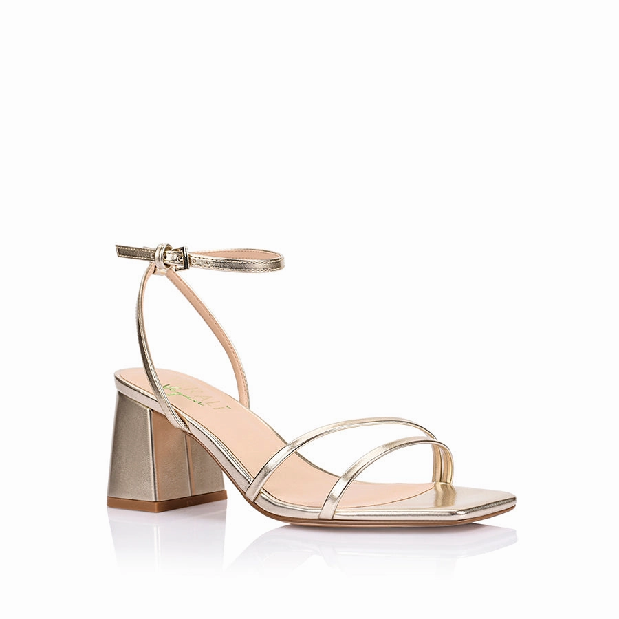 Stevie Block Heel Sandals - Champagne Gold