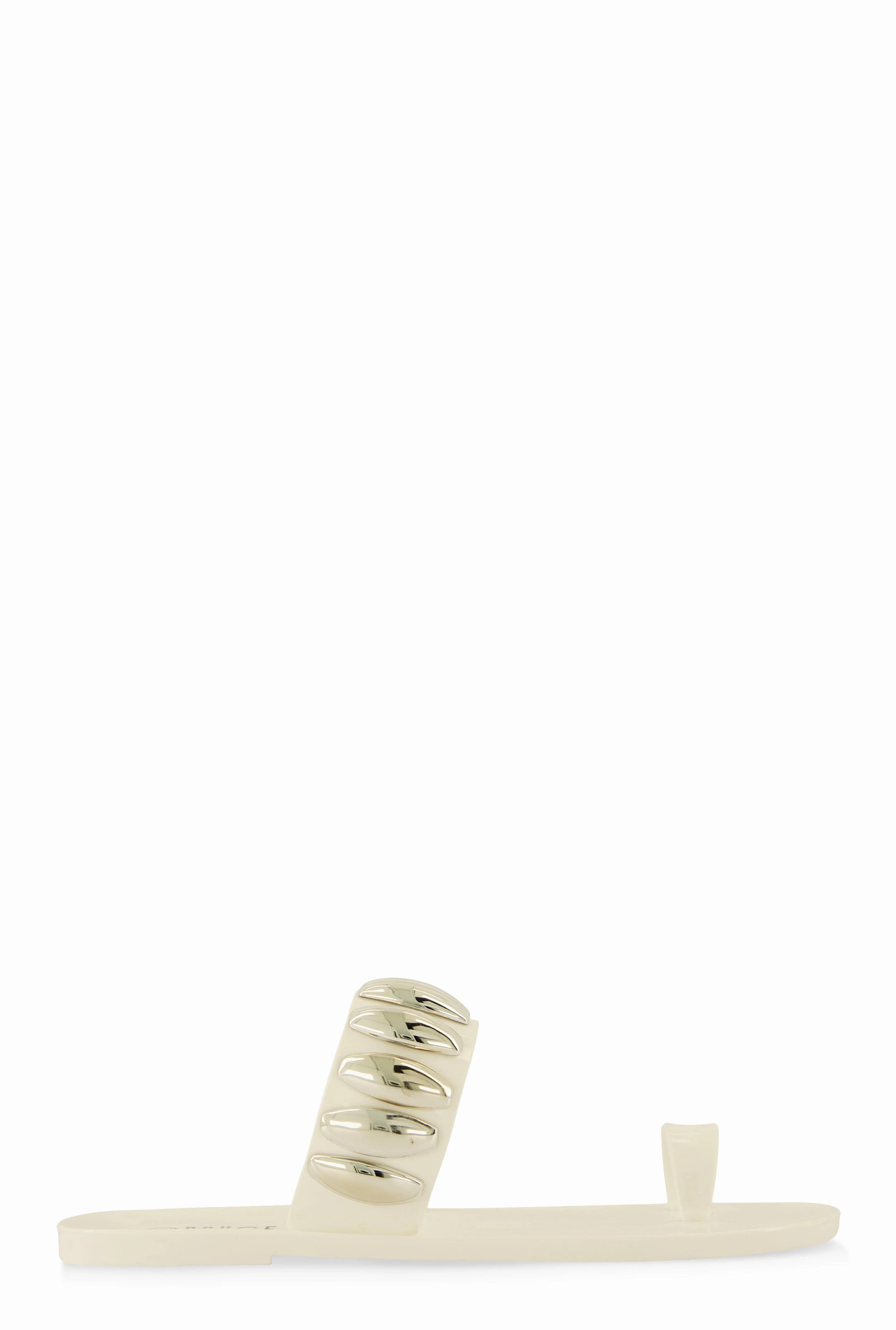 Studded Band Toe Loop Jelly Sandals