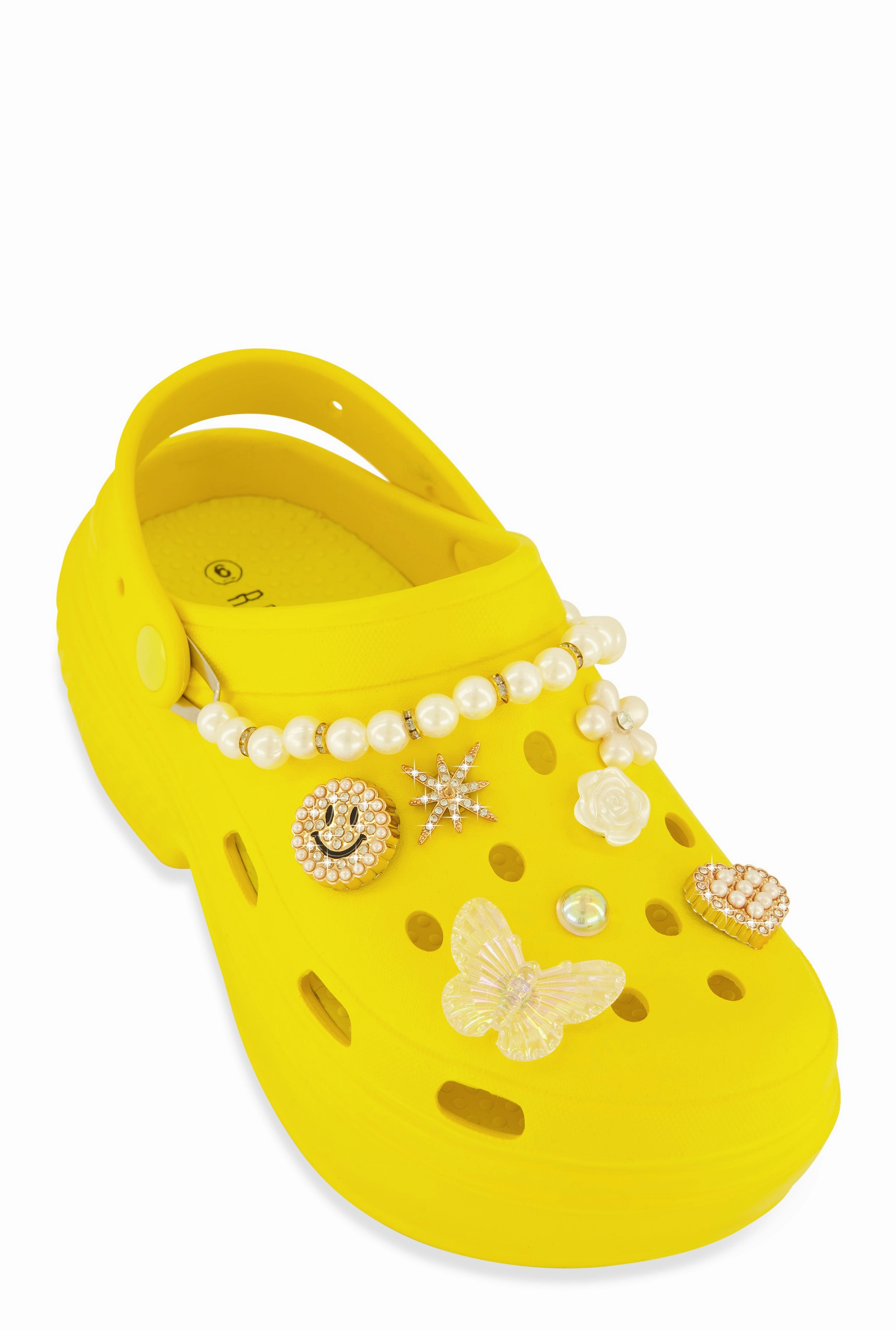 Studded Charm Platform Clogs