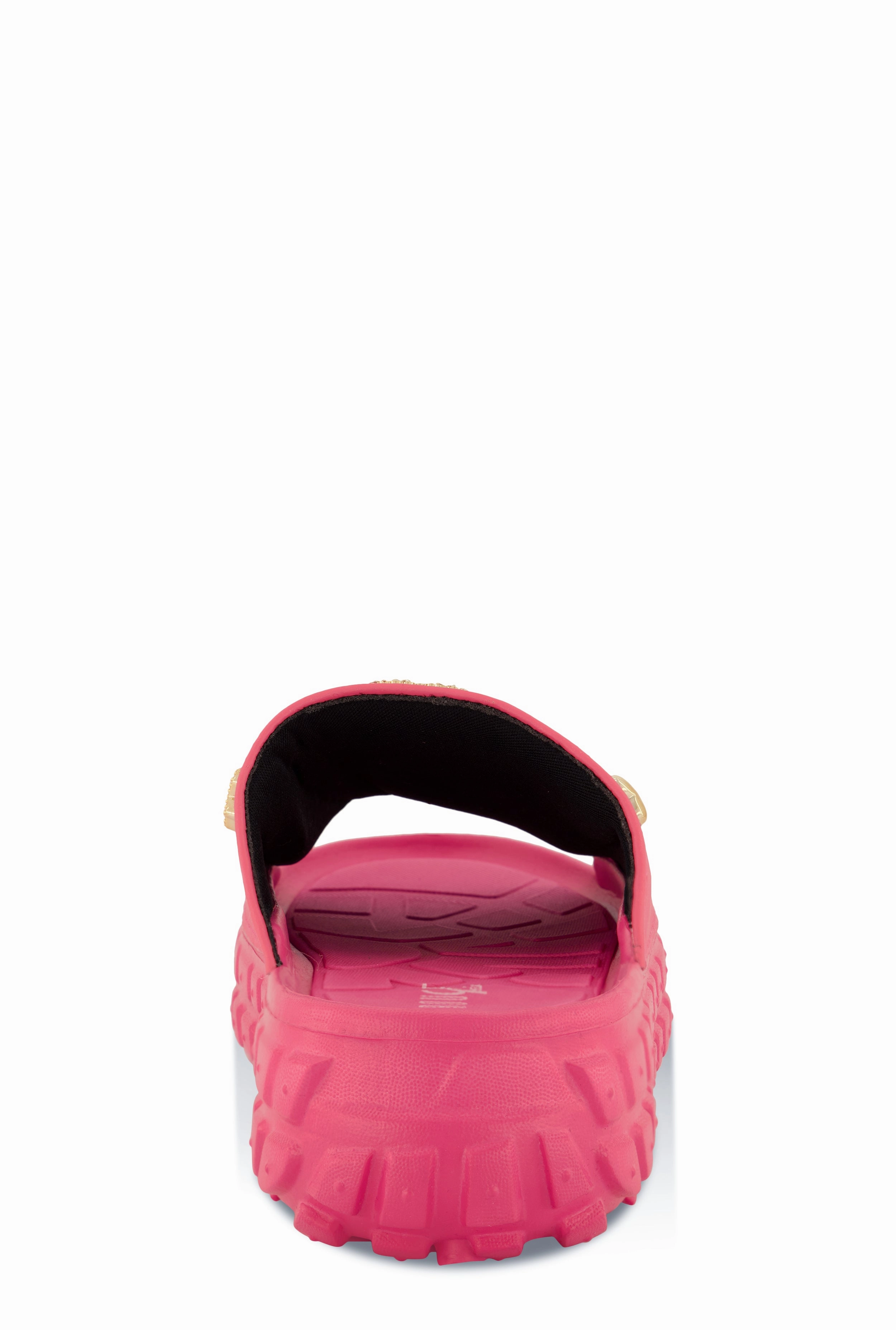 Studded Charm Platform Slide Sandals