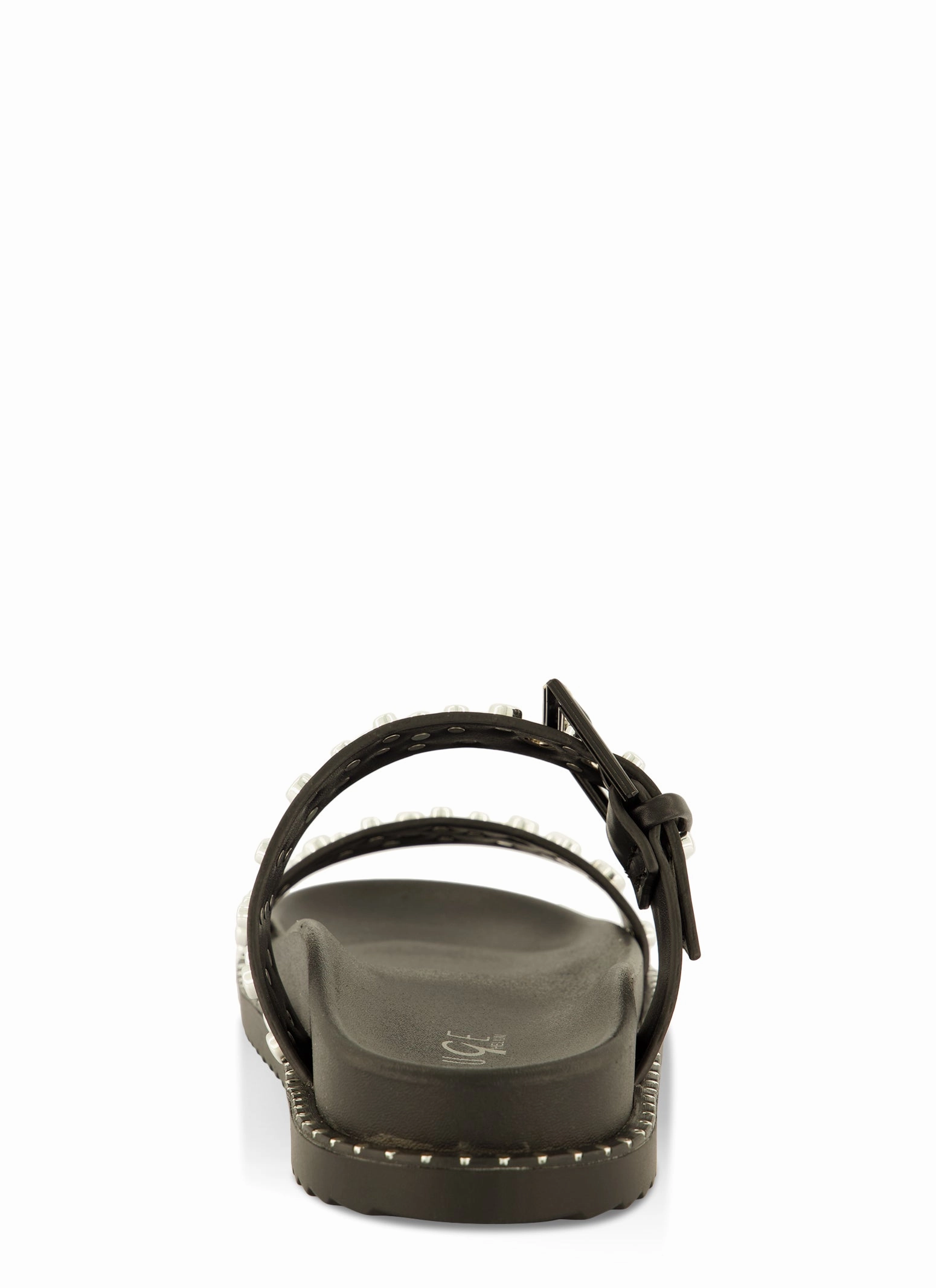 Studded Double Band Footbed Slide Sandals