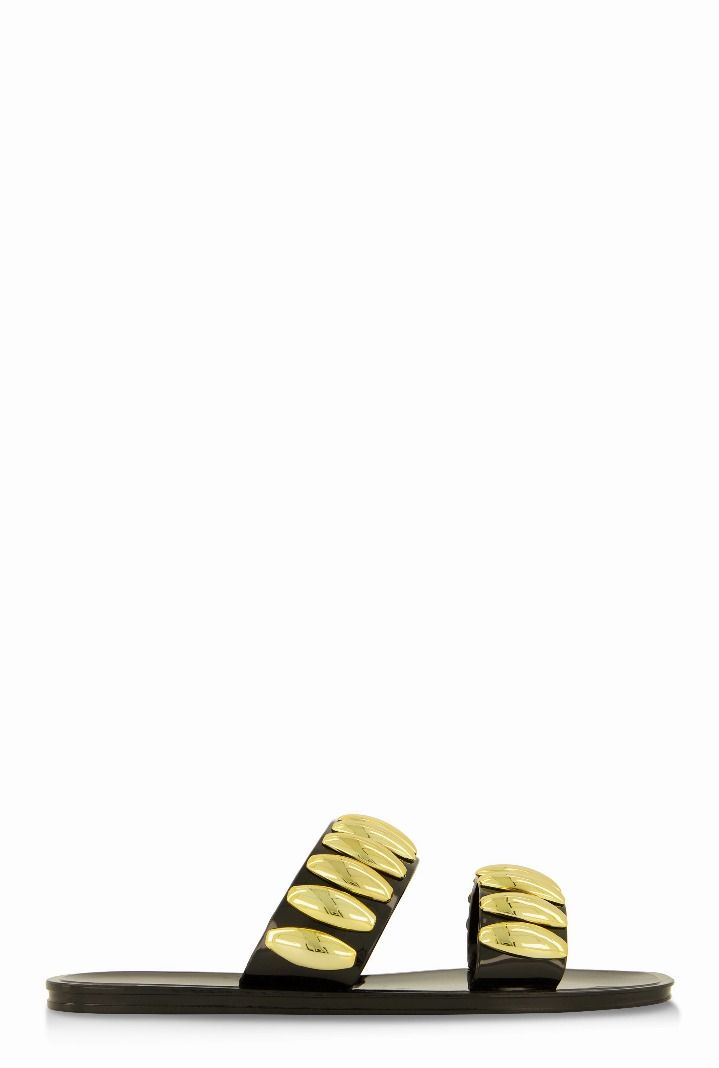 Studded Double Band Jelly Sandals