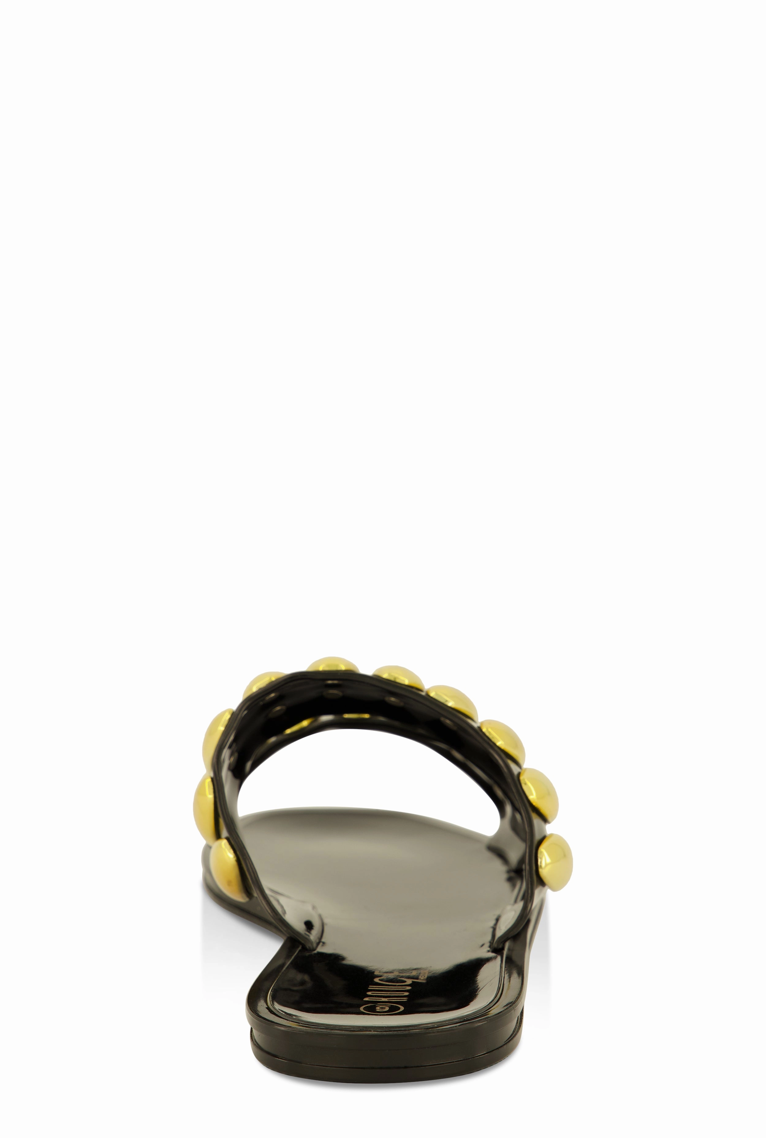 Studded Double Band Jelly Sandals
