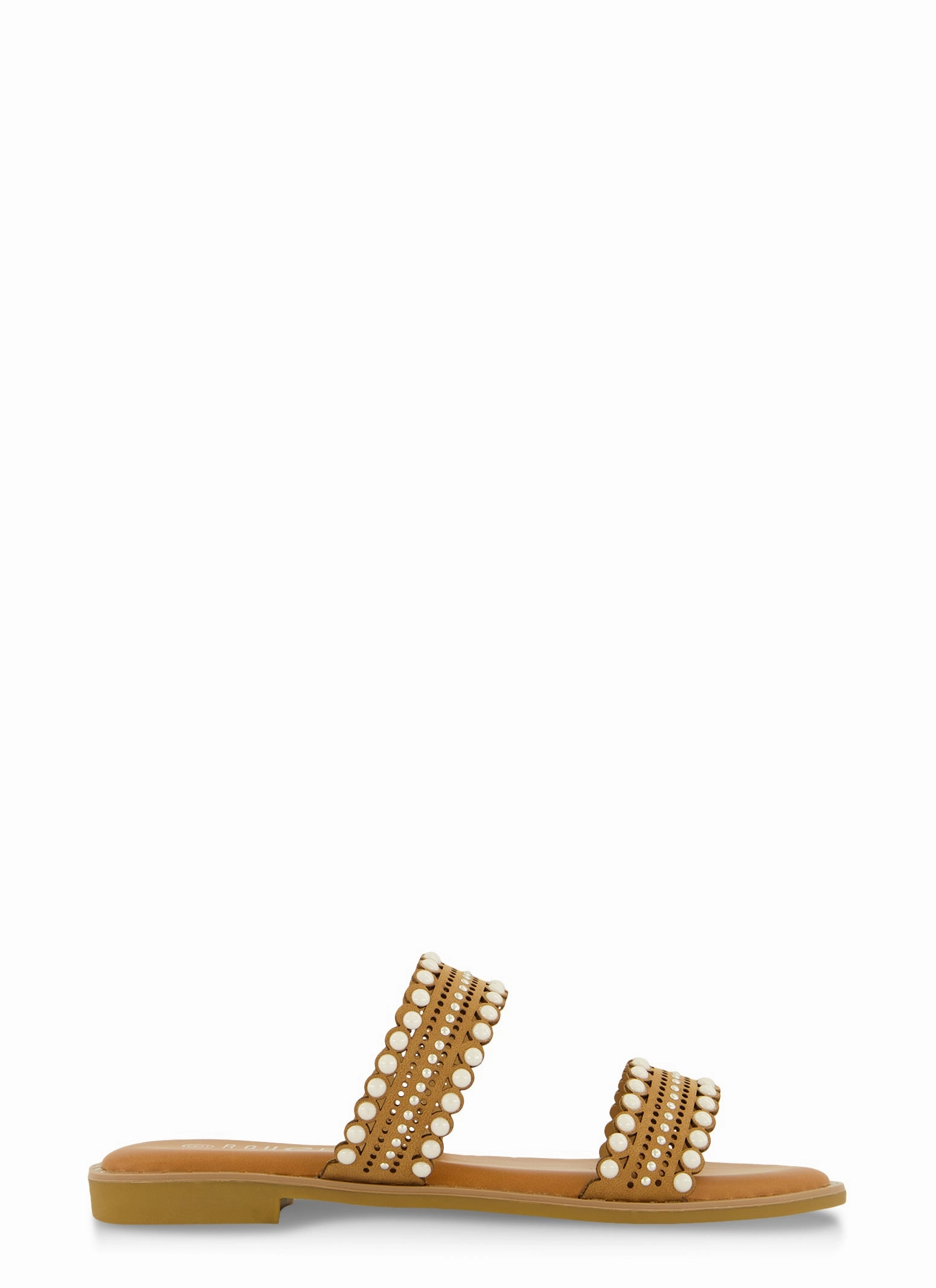 Studded Double Band Slide Sandals