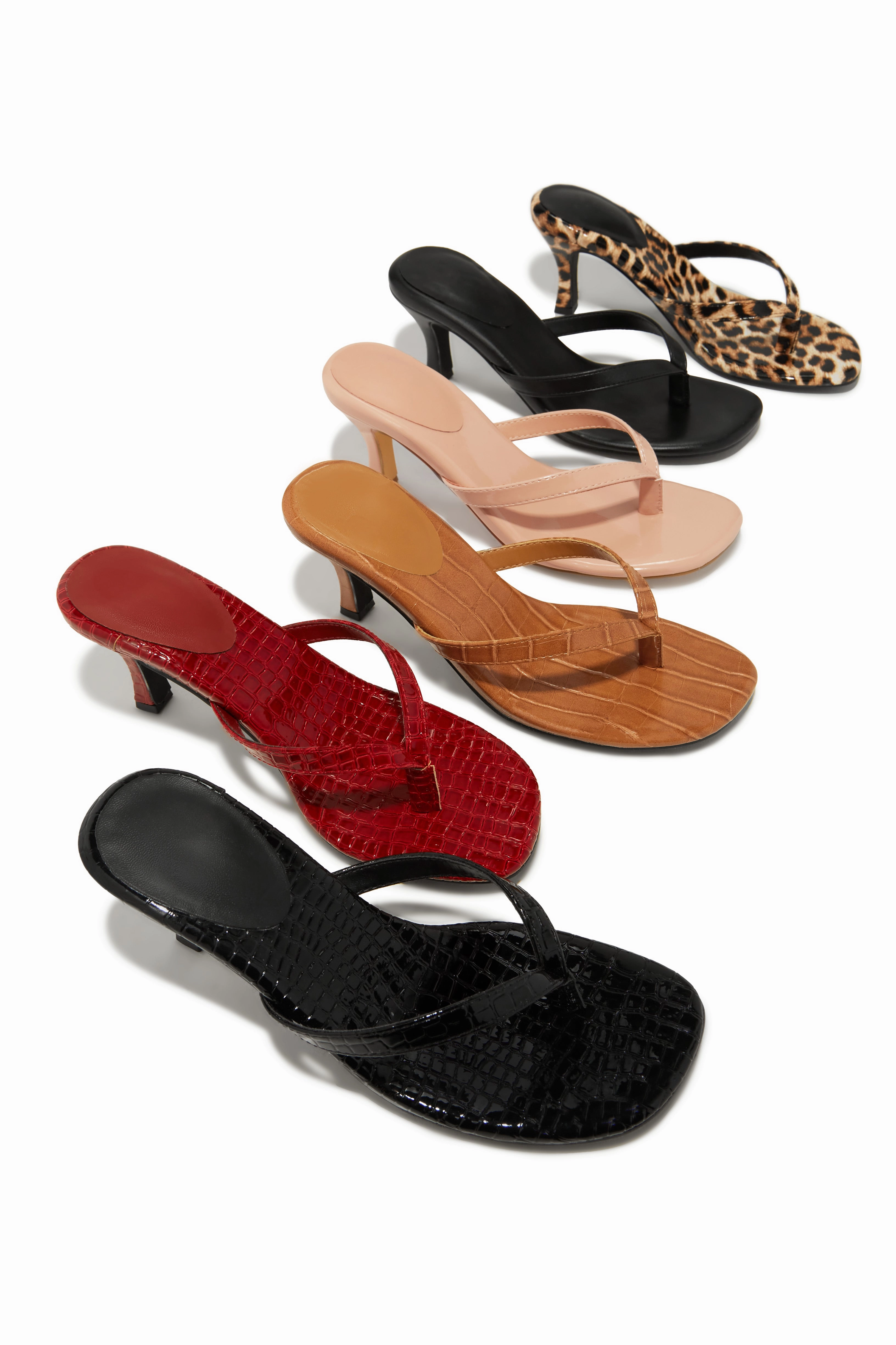 Tania Single Sole Mule Heels - Brown Croc