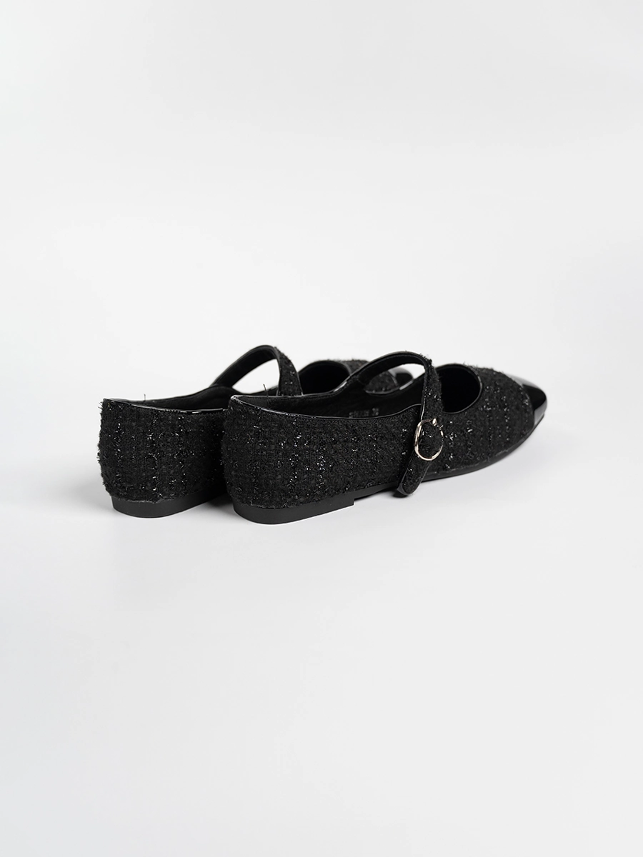 Taylor Tweed Strap Flats