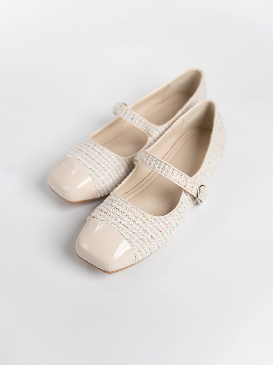 Taylor Tweed Strap Flats