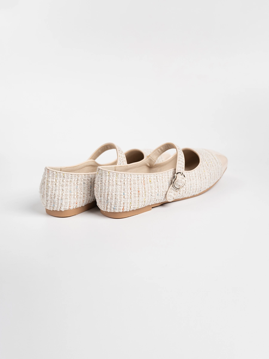 Taylor Tweed Strap Flats