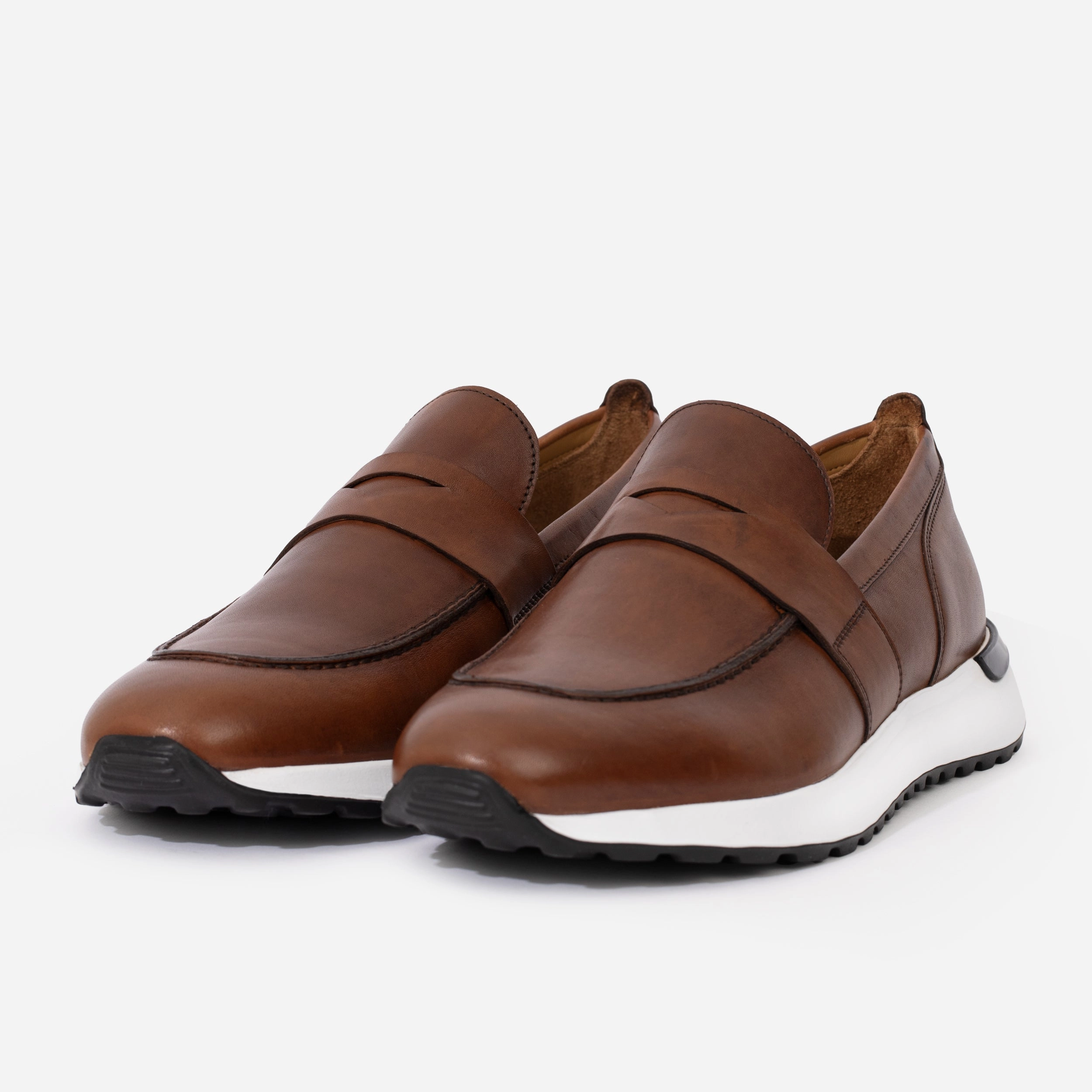 The Lumina Tan Buffalo Leather Women Sneaker