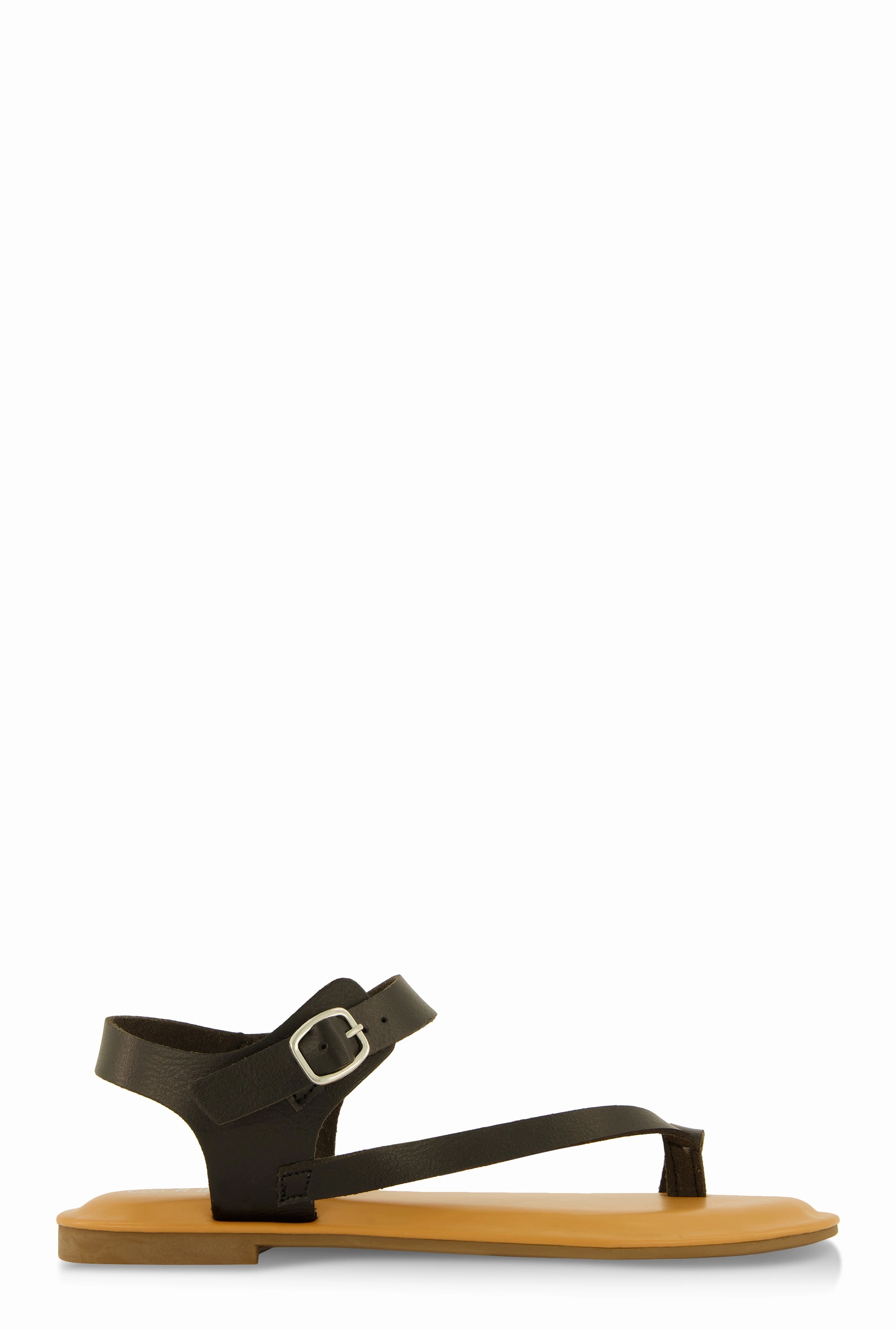 Toe Loop Asymmetrical Ankle Strap Sandals